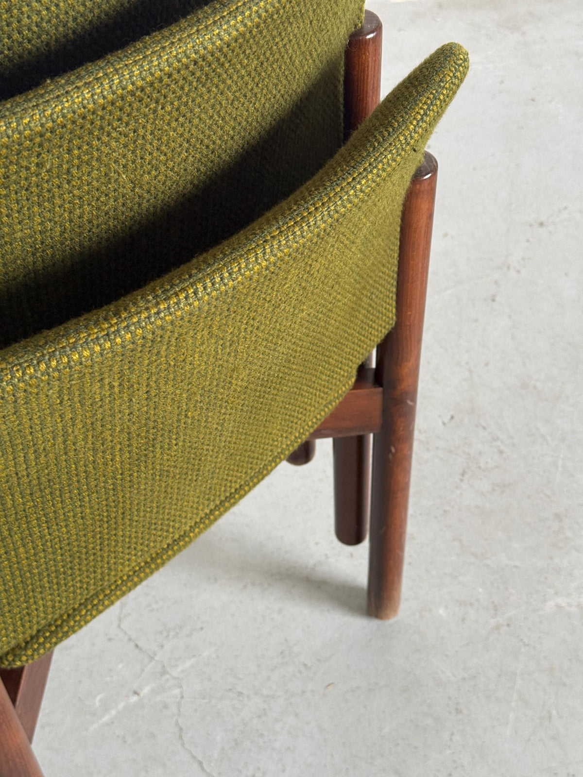 Olive Green Upholstered Stacking Chairs