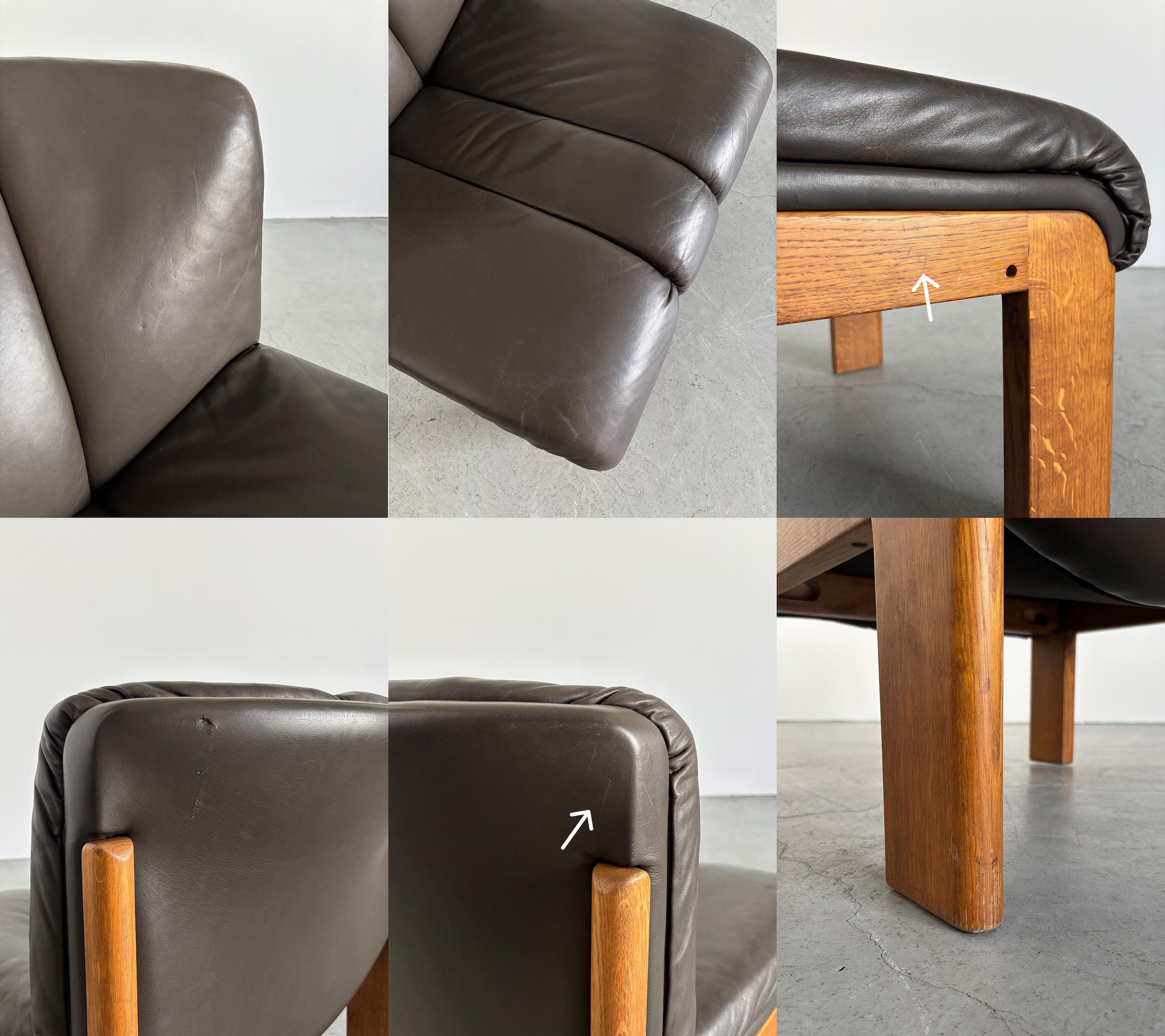 Leather Lounge Chairs 'Eurochair Sessel Nr. 5' by Girsberger