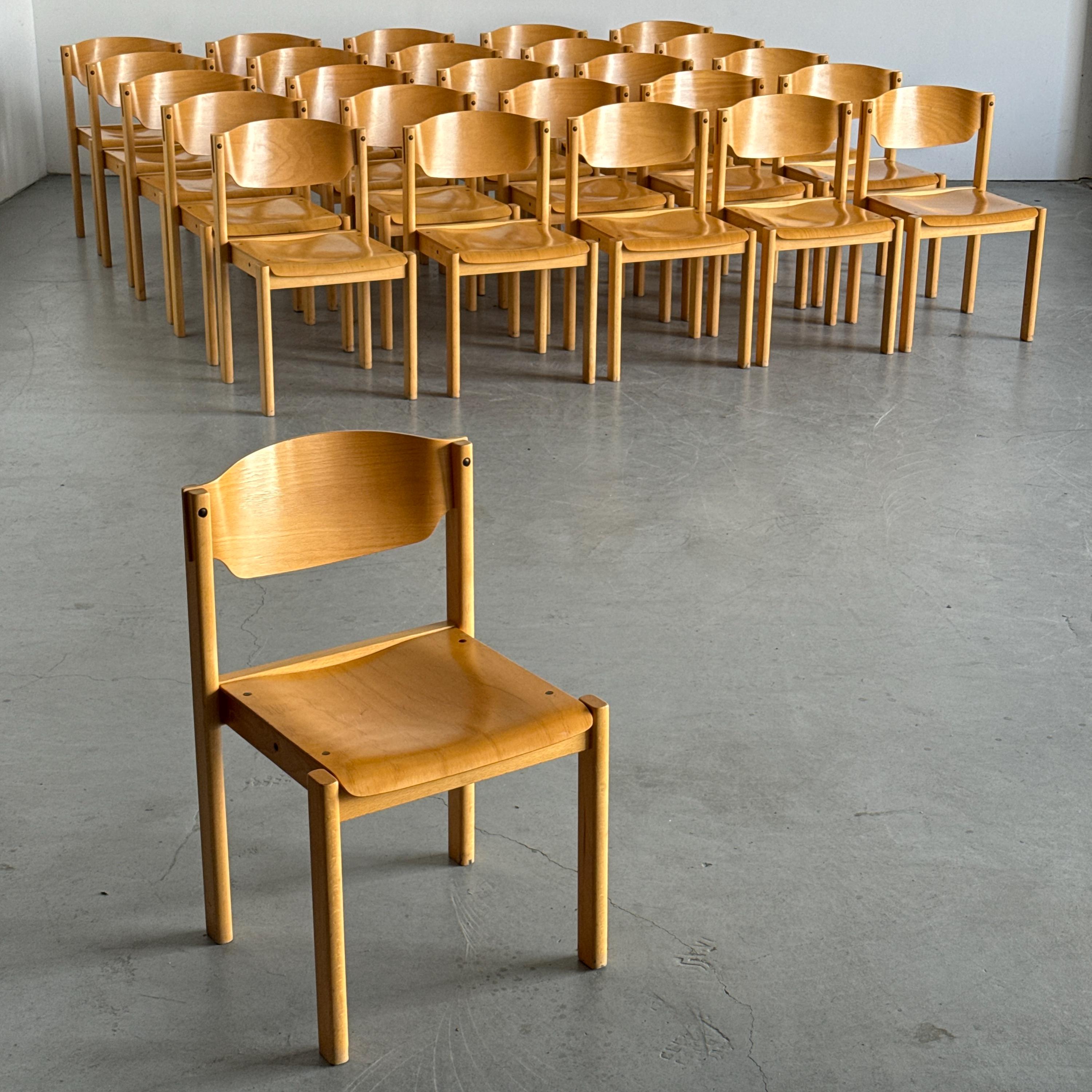 Wooden Dining Chairs or Visitor Chairs by Kusch + Co