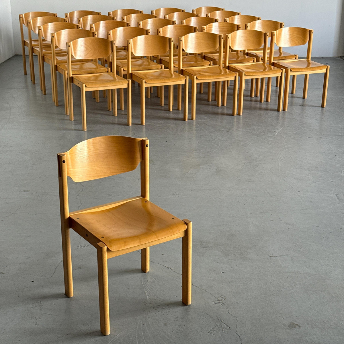Wooden Dining Chairs or Visitor Chairs by Kusch + Co