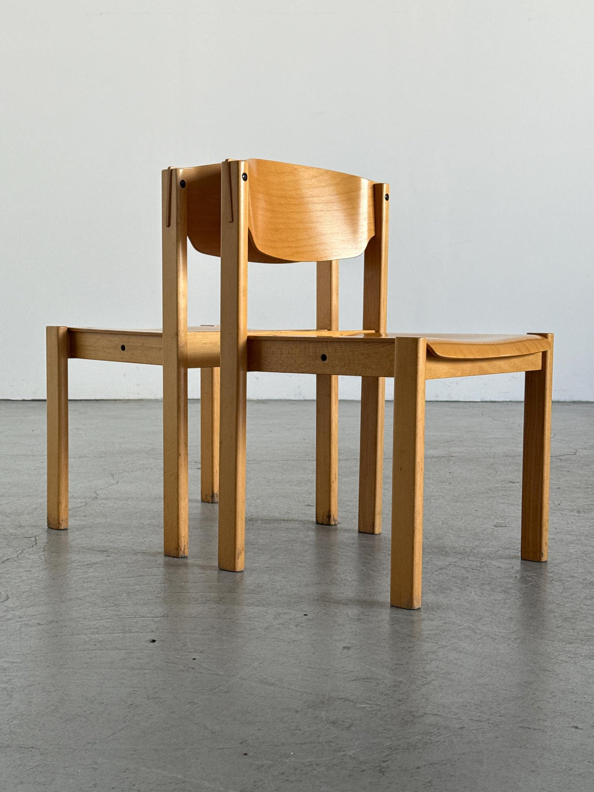 Wooden Dining Chairs or Visitor Chairs by Kusch + Co