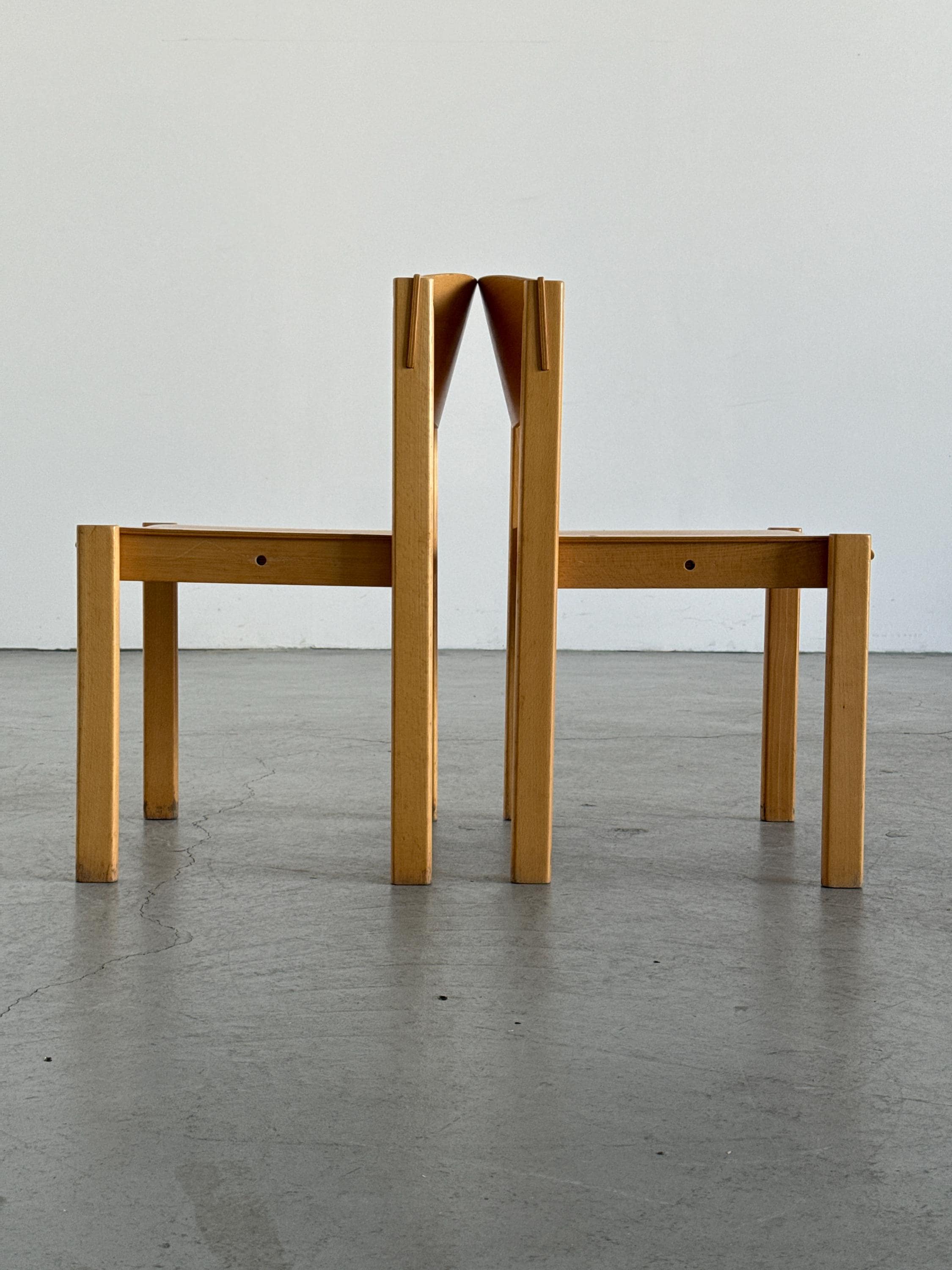 Wooden Dining Chairs or Visitor Chairs by Kusch + Co