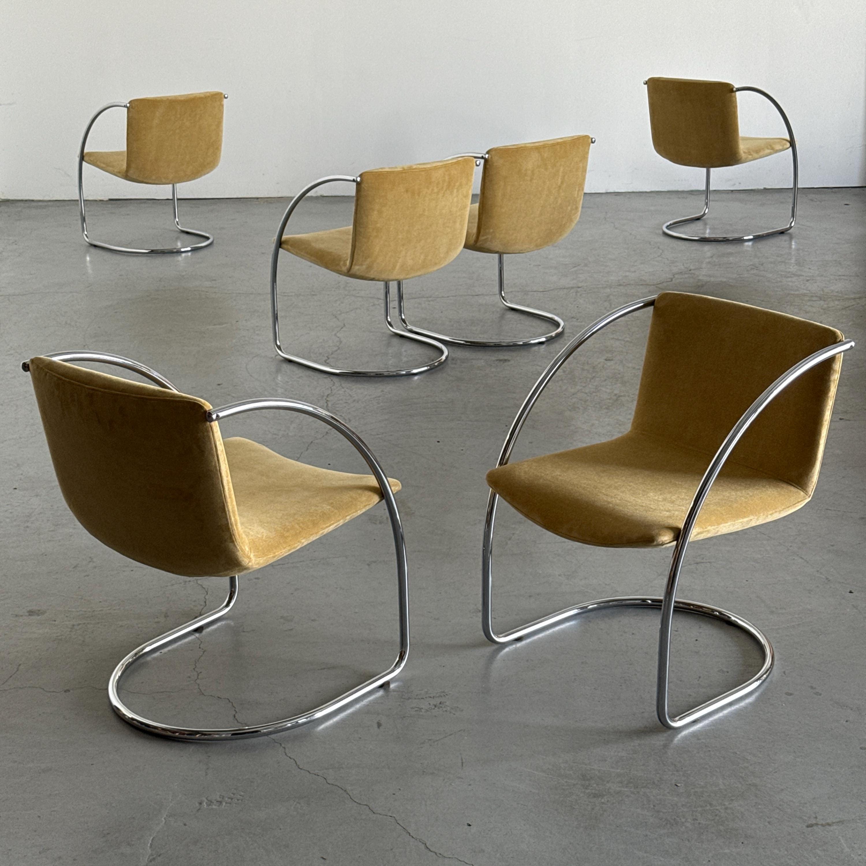 Lens Dining Chairs by Giovanni Offredi for Saporiti