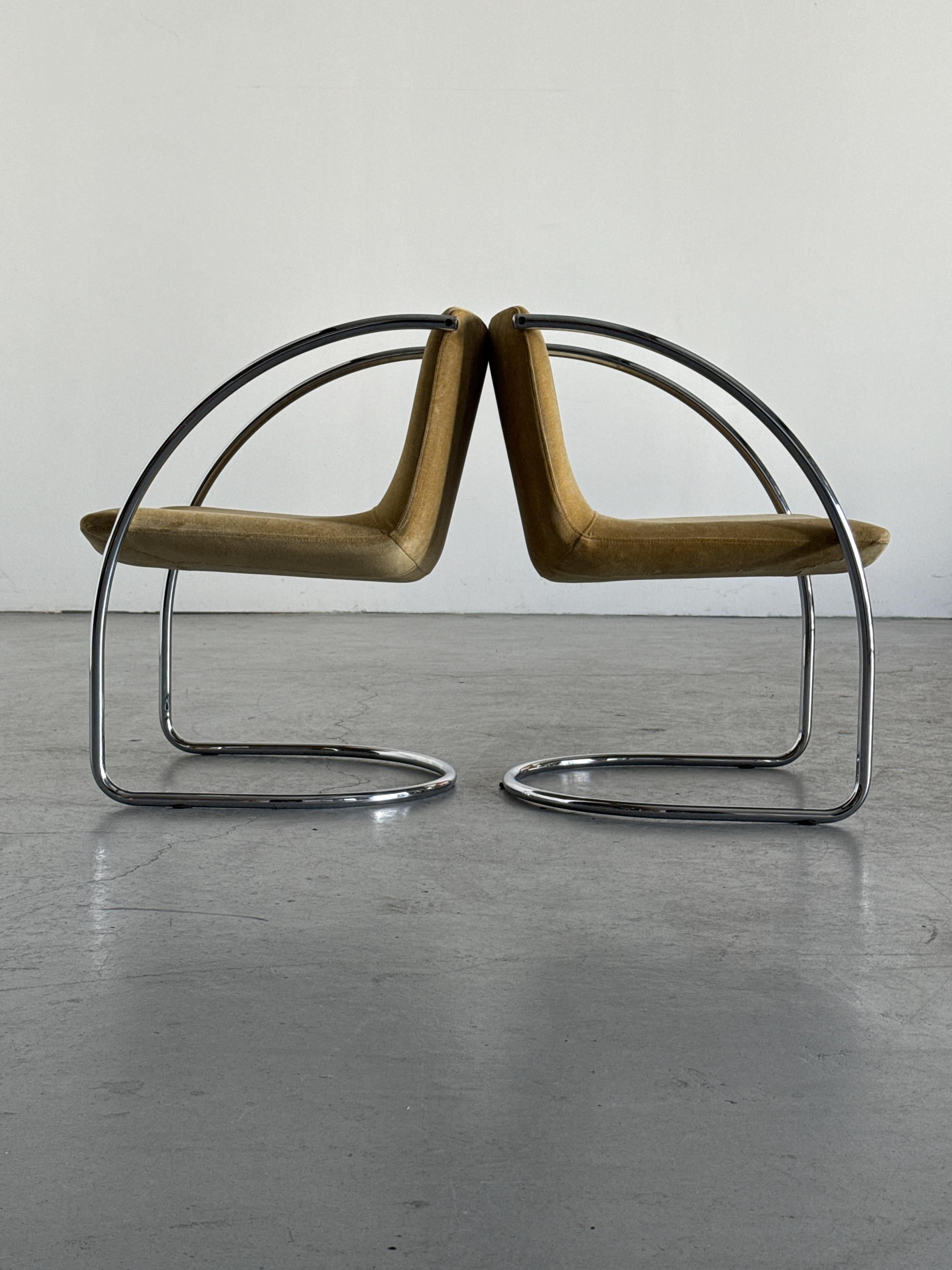 Lens Dining Chairs by Giovanni Offredi for Saporiti