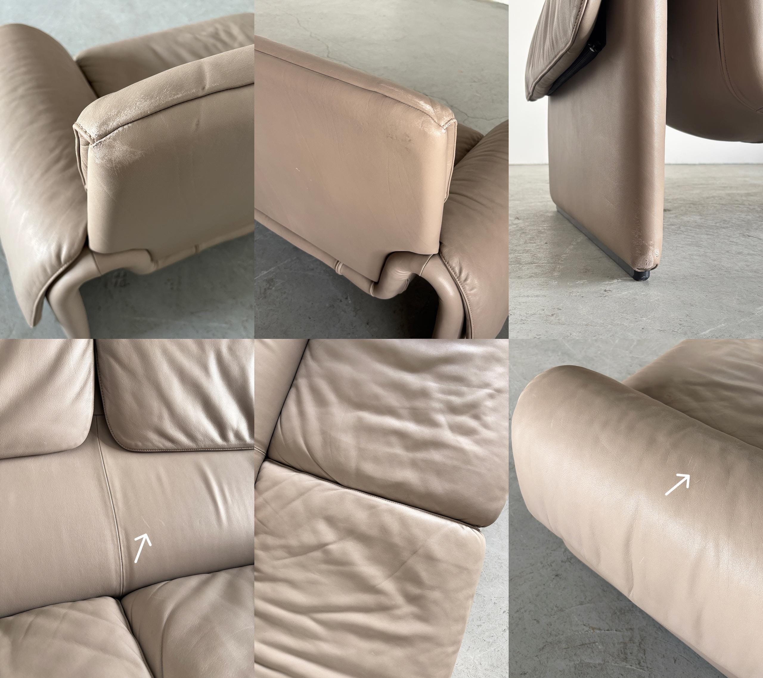 De Sede DS-2011 Two-Seater Sofa in Taupe Leather