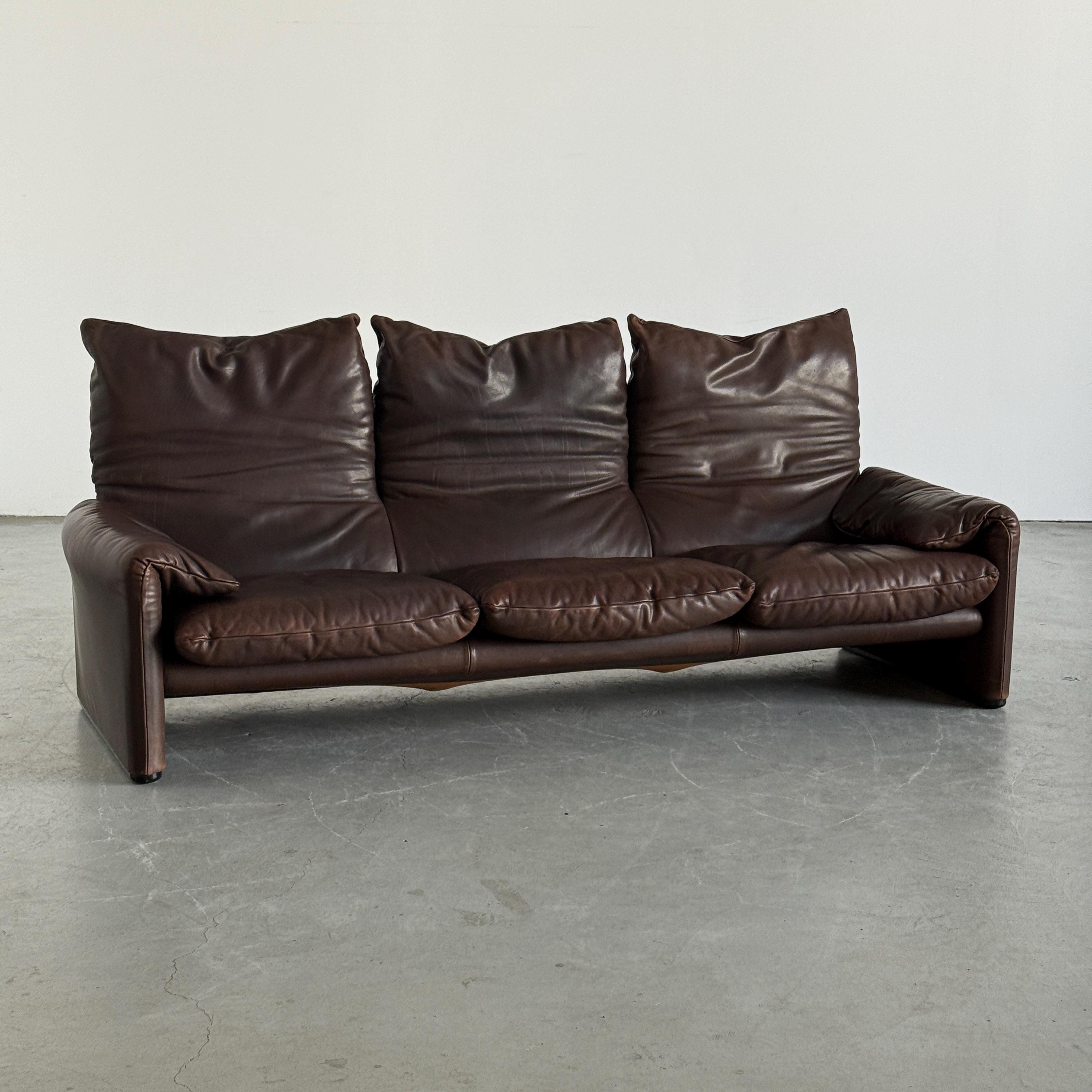 'Maralunga' Three-Seater Sofa by Vico Magistretti for Cassina