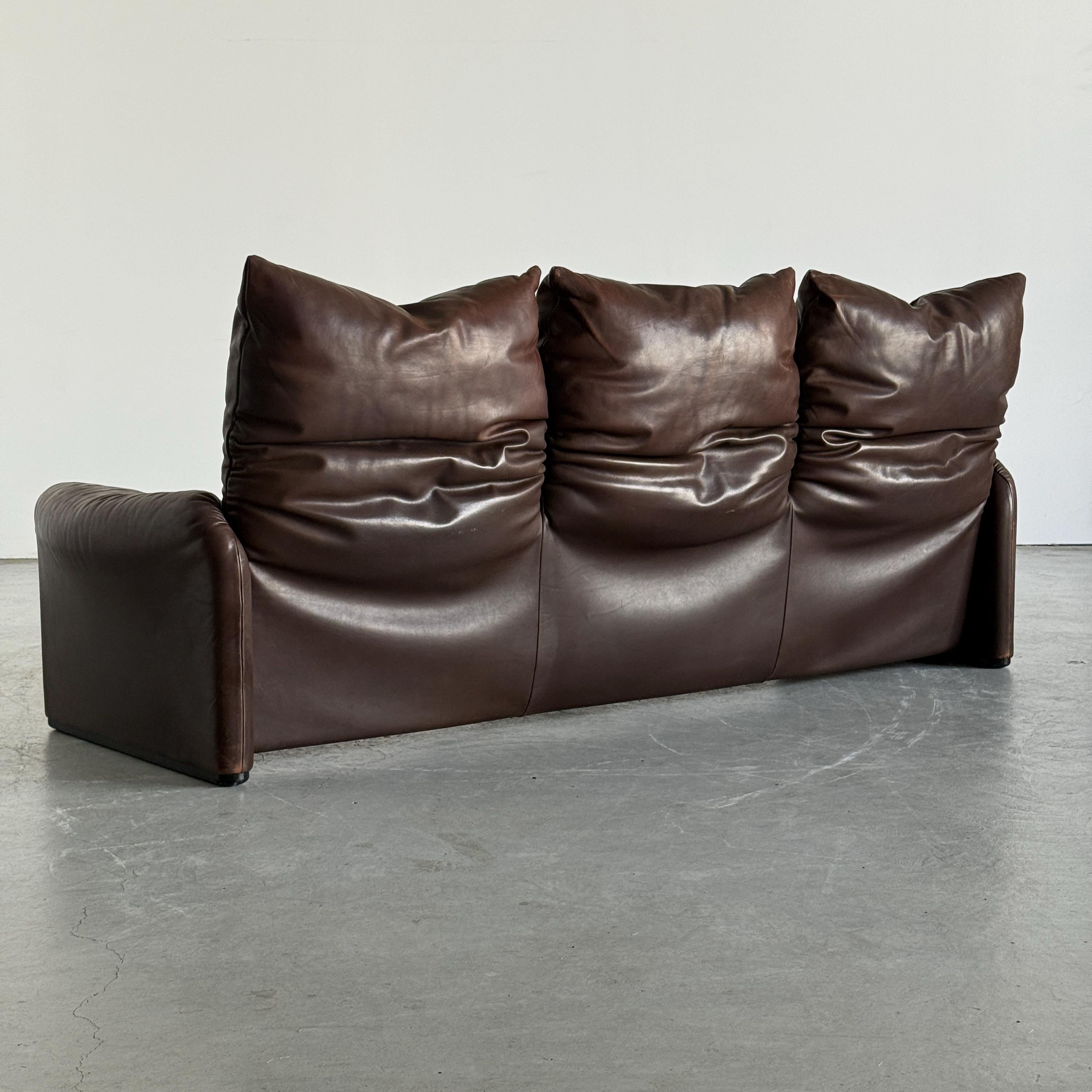 'Maralunga' Three-Seater Sofa by Vico Magistretti for Cassina