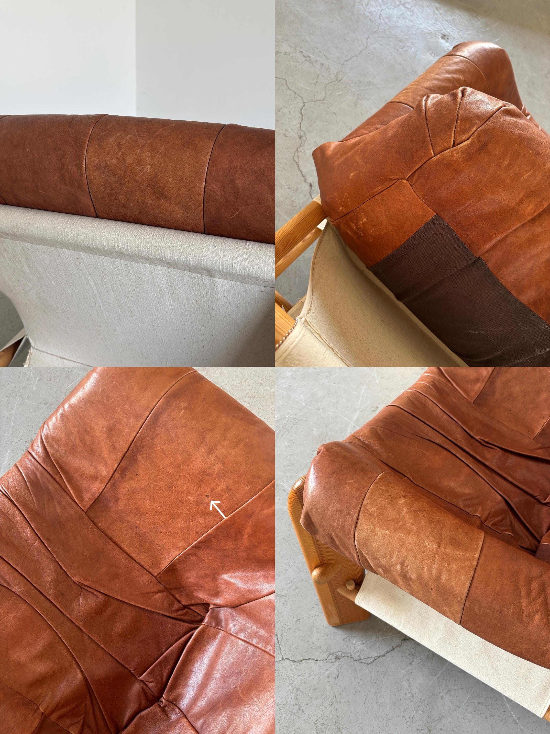 Brutalist Pine Sling Lounge Chair