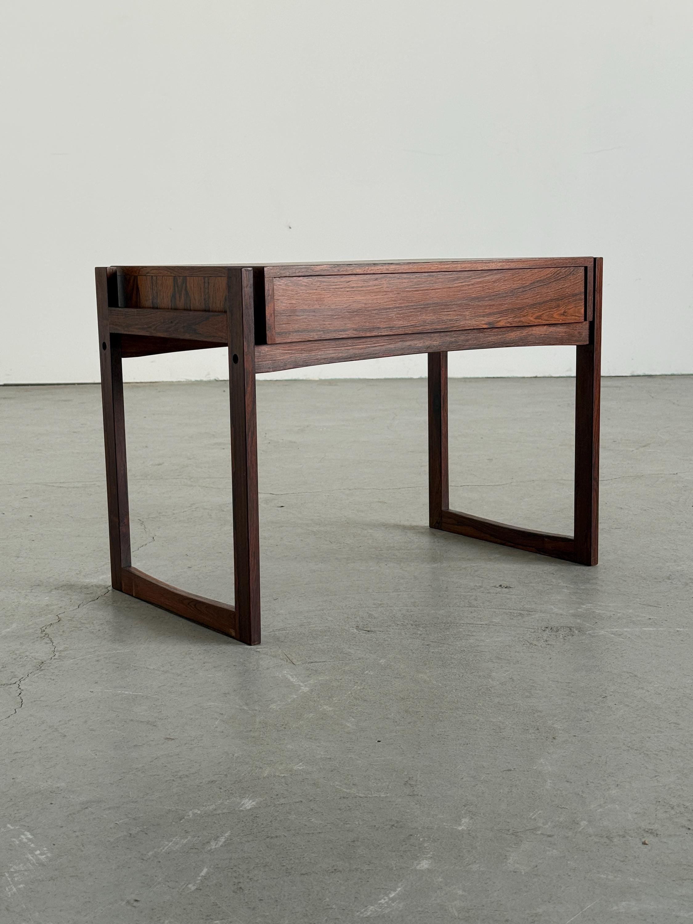Danish Modern Rosewood Side Table with Drawer