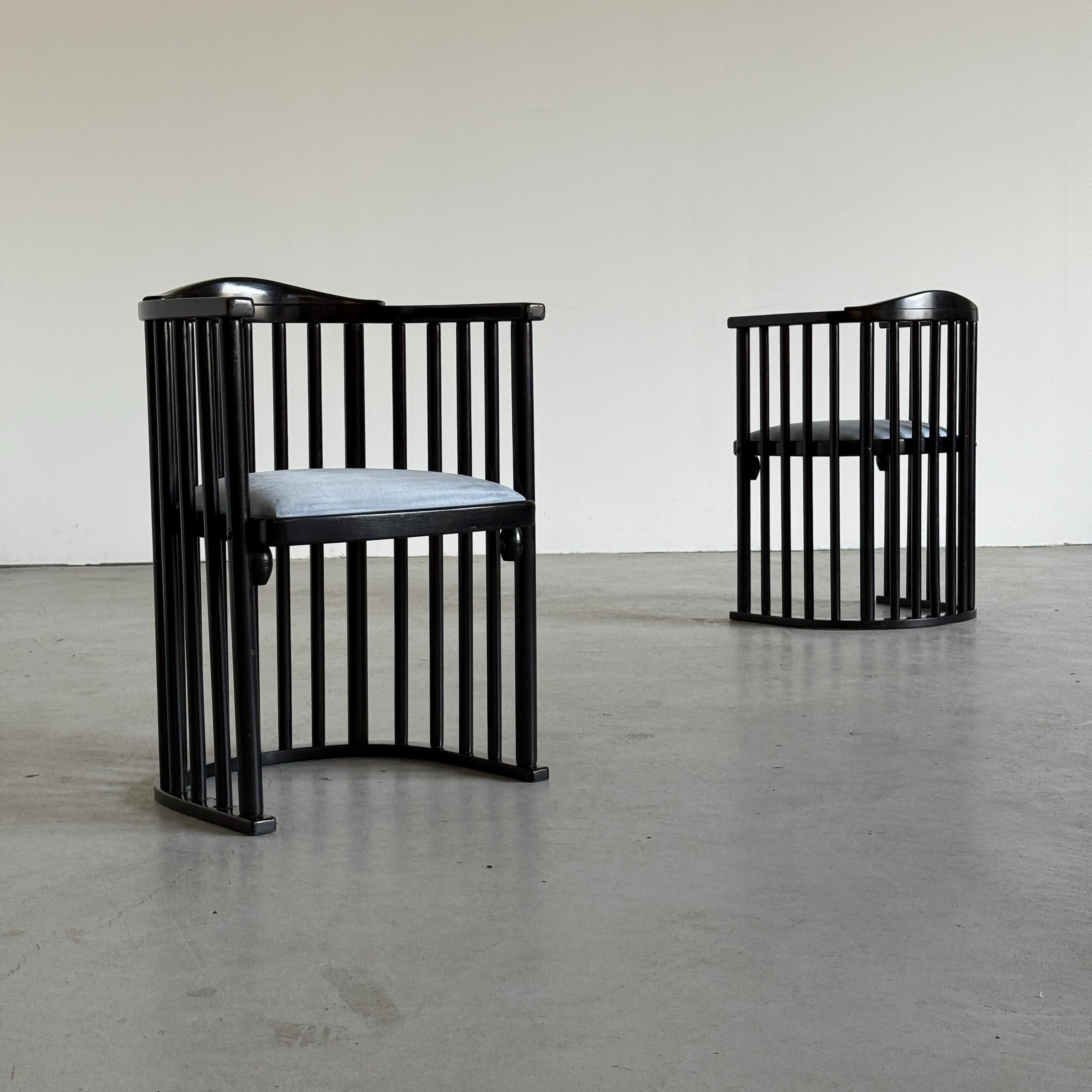 Vienna Secession Barrel Chairs Attributed to Josef Hoffmann