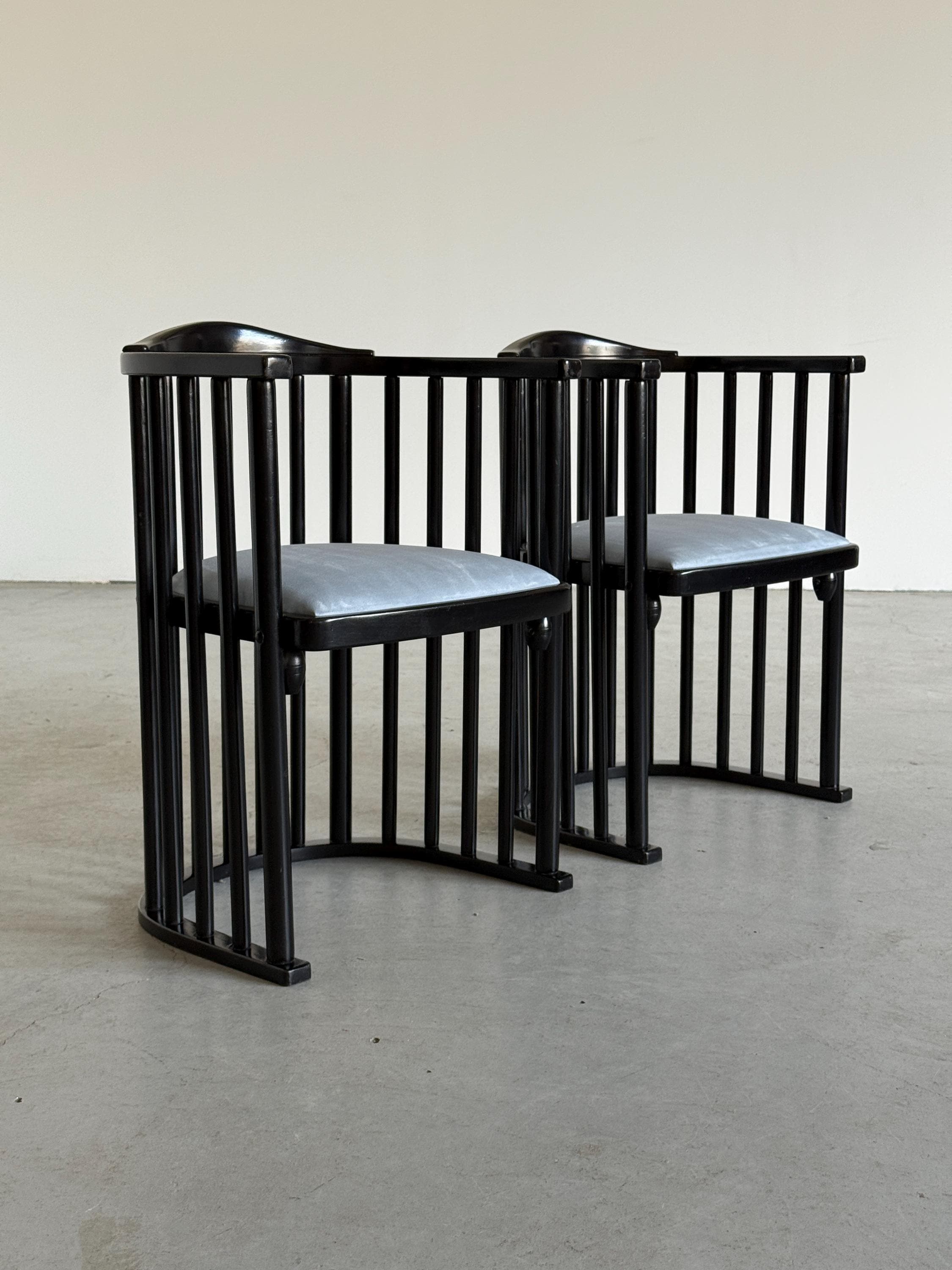 Vienna Secession Barrel Chairs Attributed to Josef Hoffmann