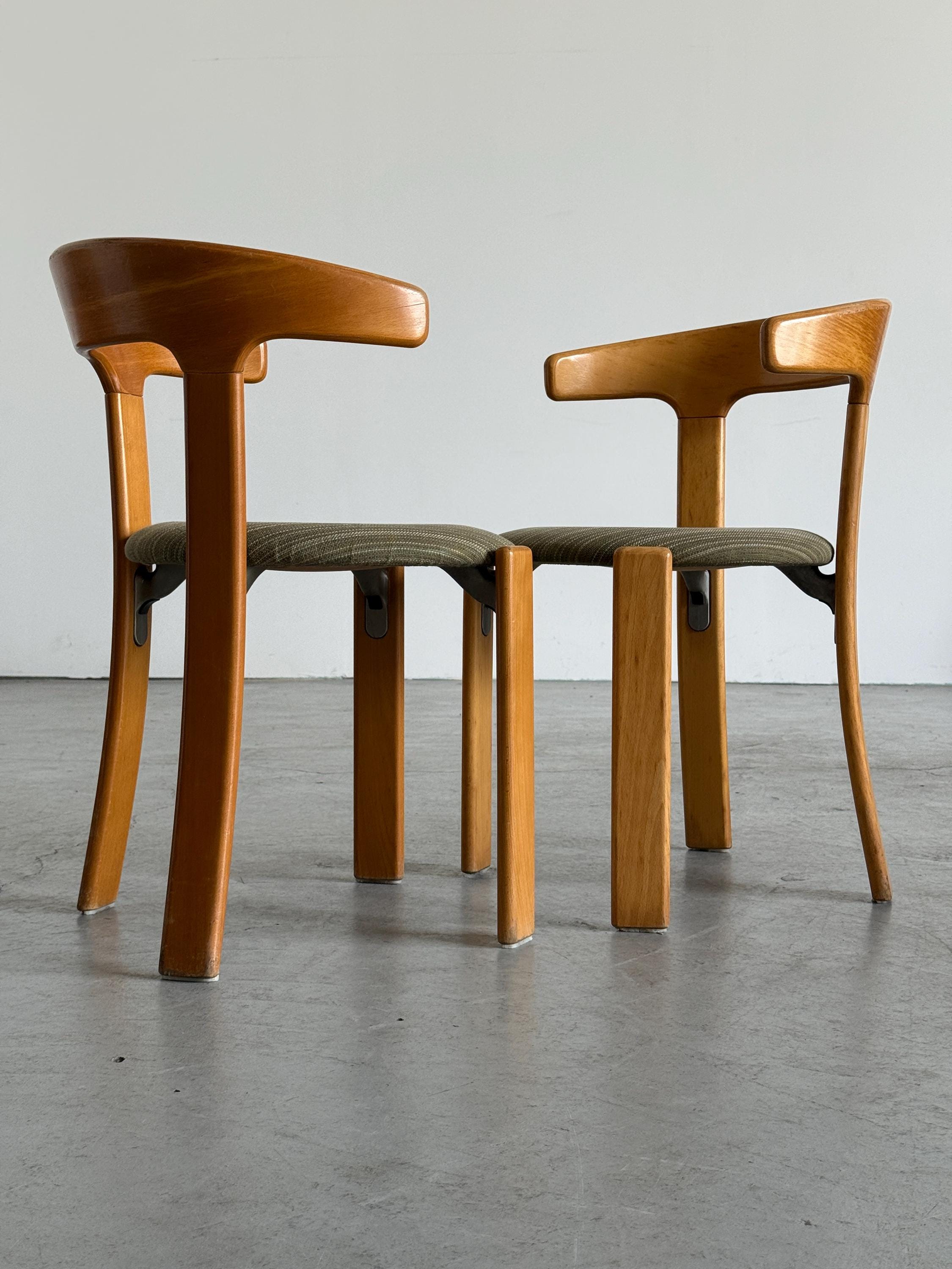 Bruno Rey 'Bull Horn' Dining Chairs for Kusch & Co
