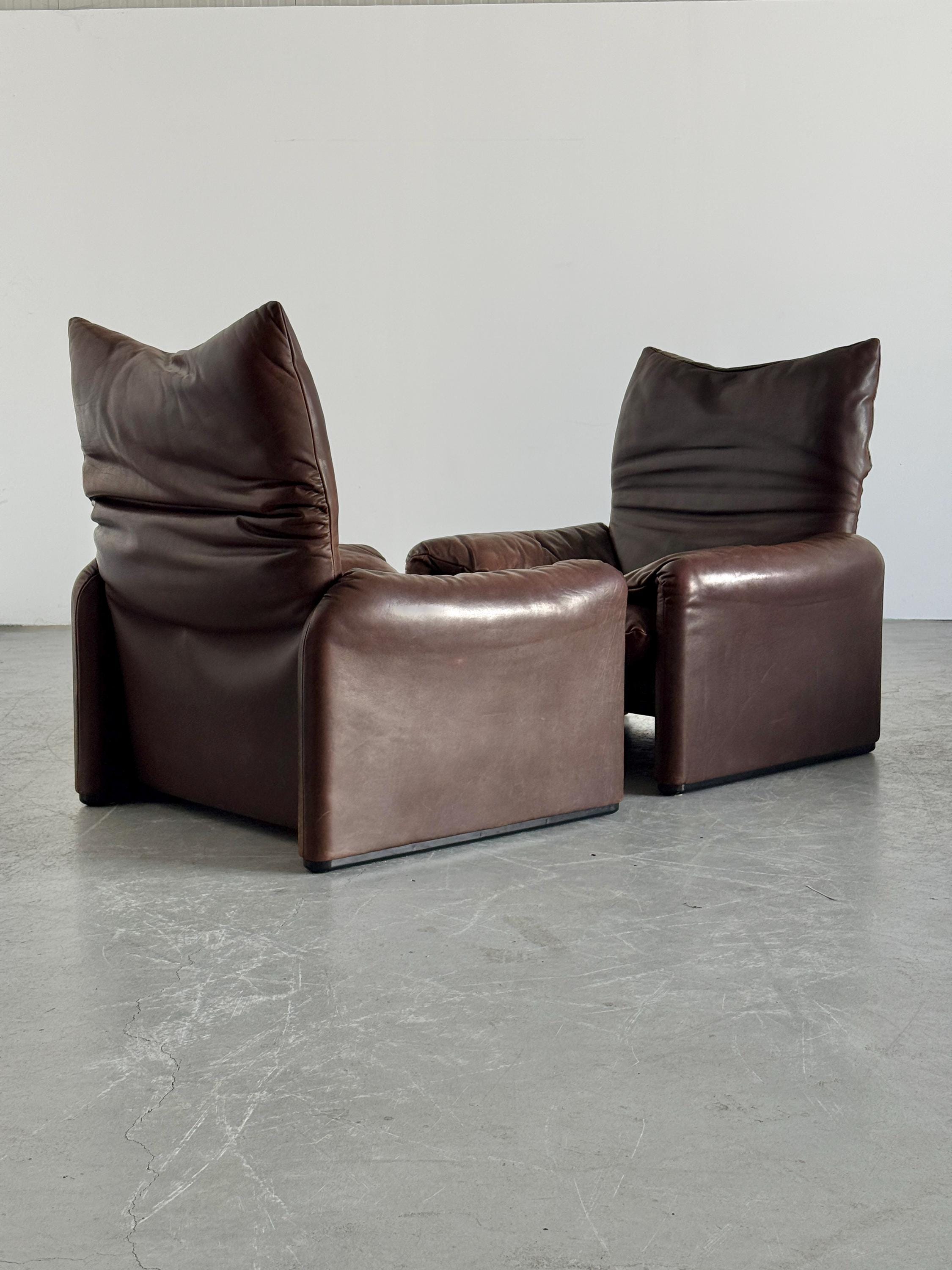 Maralunga Leather Armchair by Vico Magistretti for Cassina