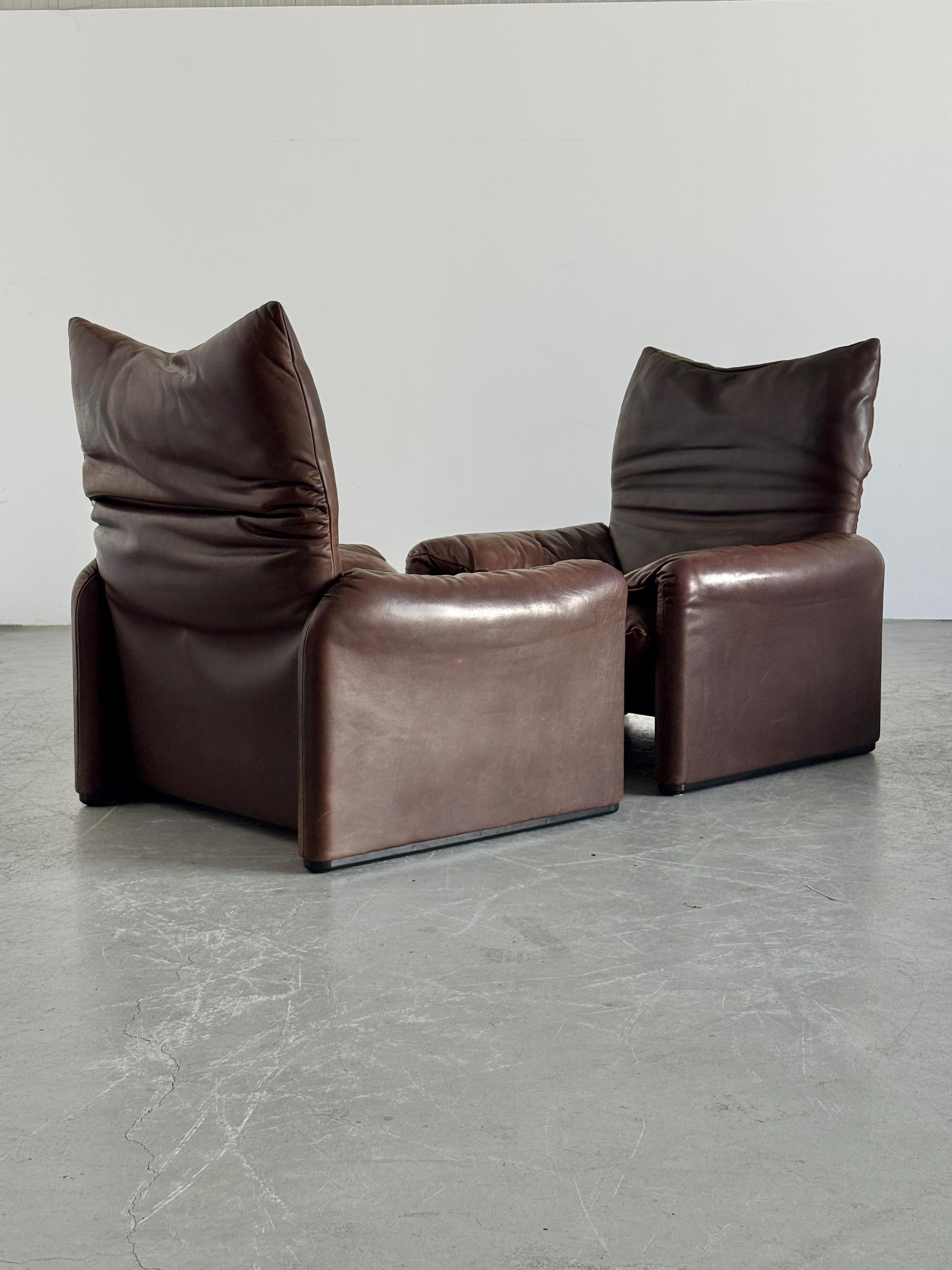 Maralunga Leather Armchair by Vico Magistretti for Cassina