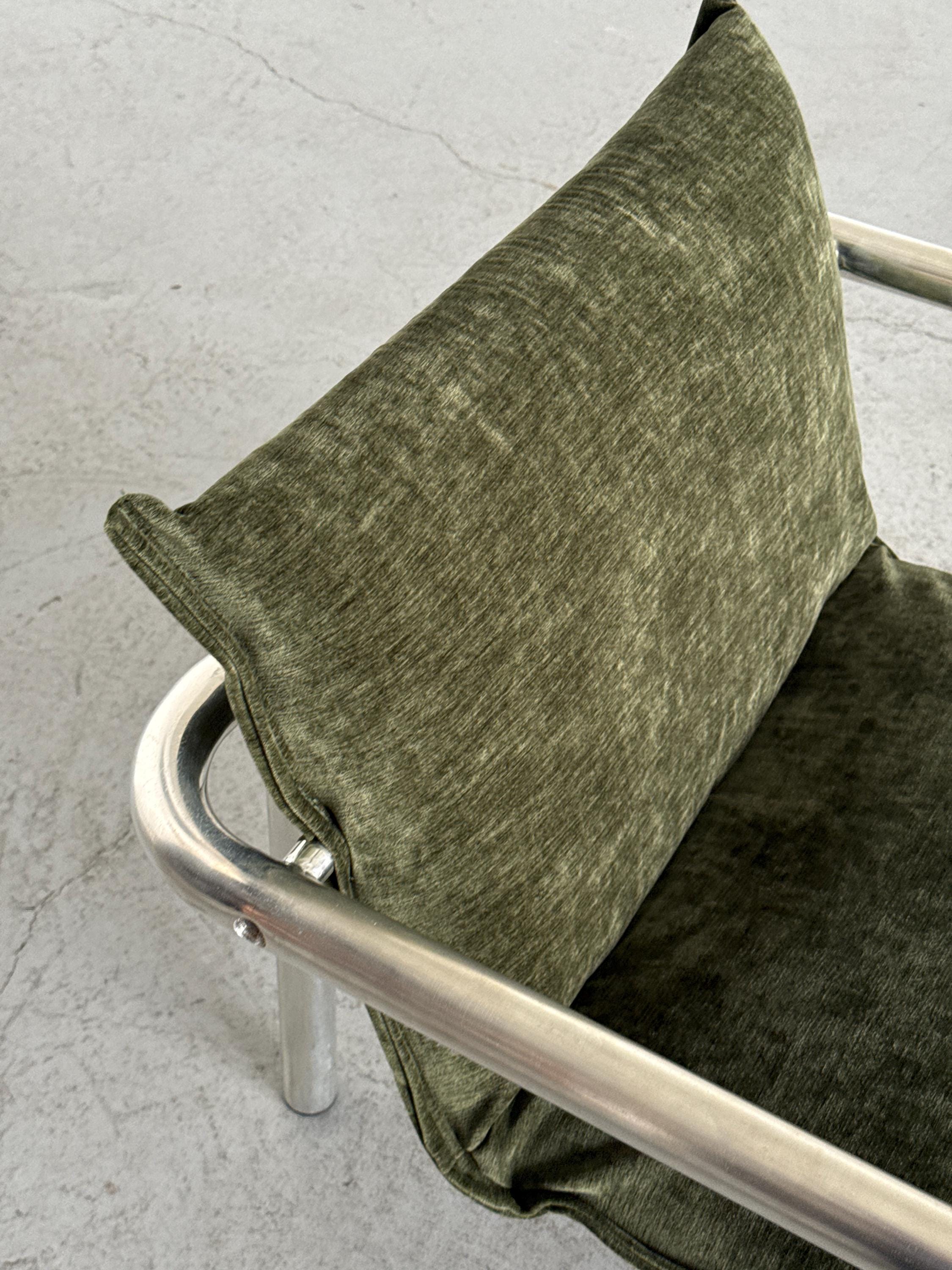 Italian Modern Tubular Steel Lounge Chair