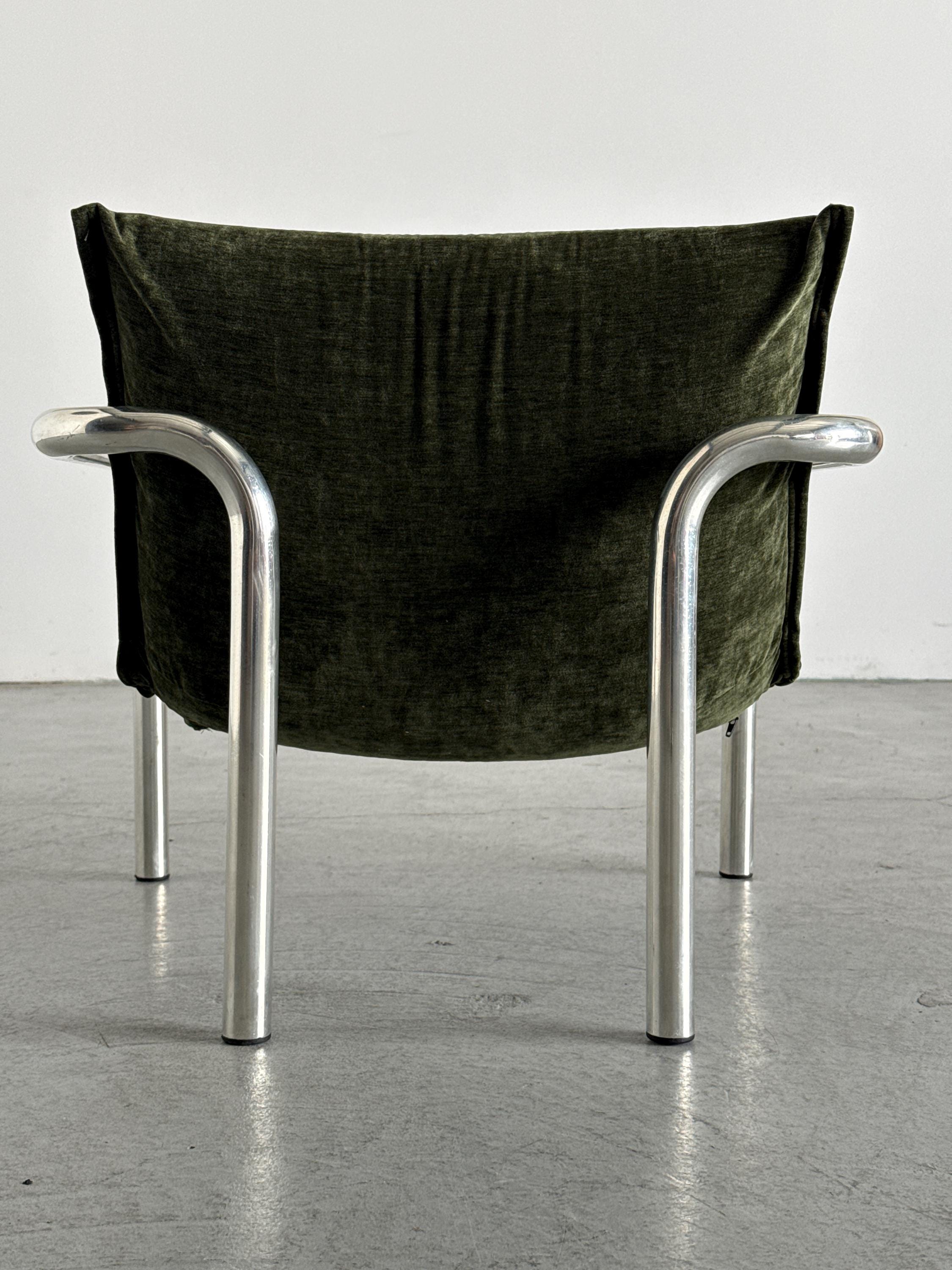 Italian Modern Tubular Steel Lounge Chair