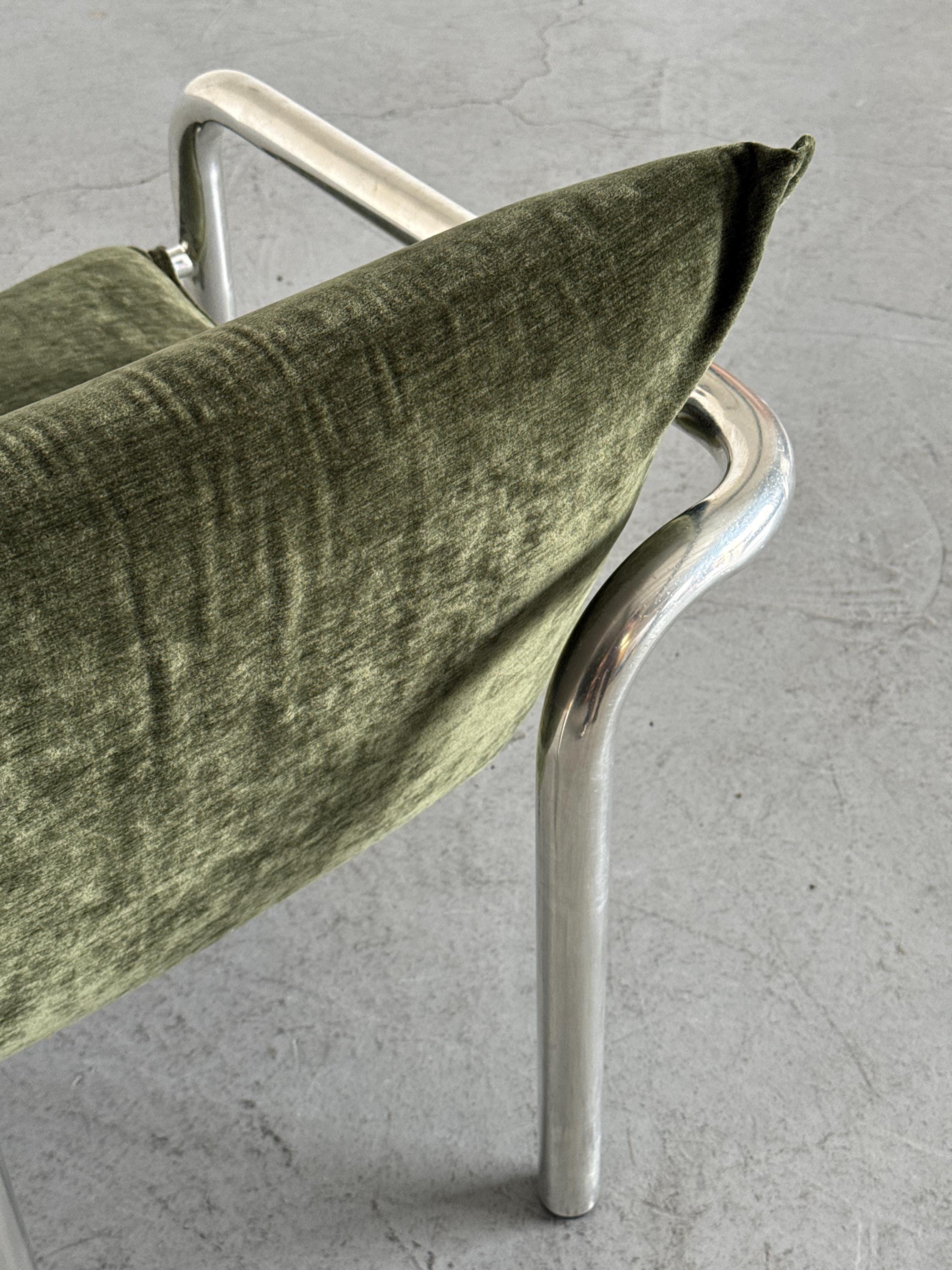 Italian Modern Tubular Steel Lounge Chair