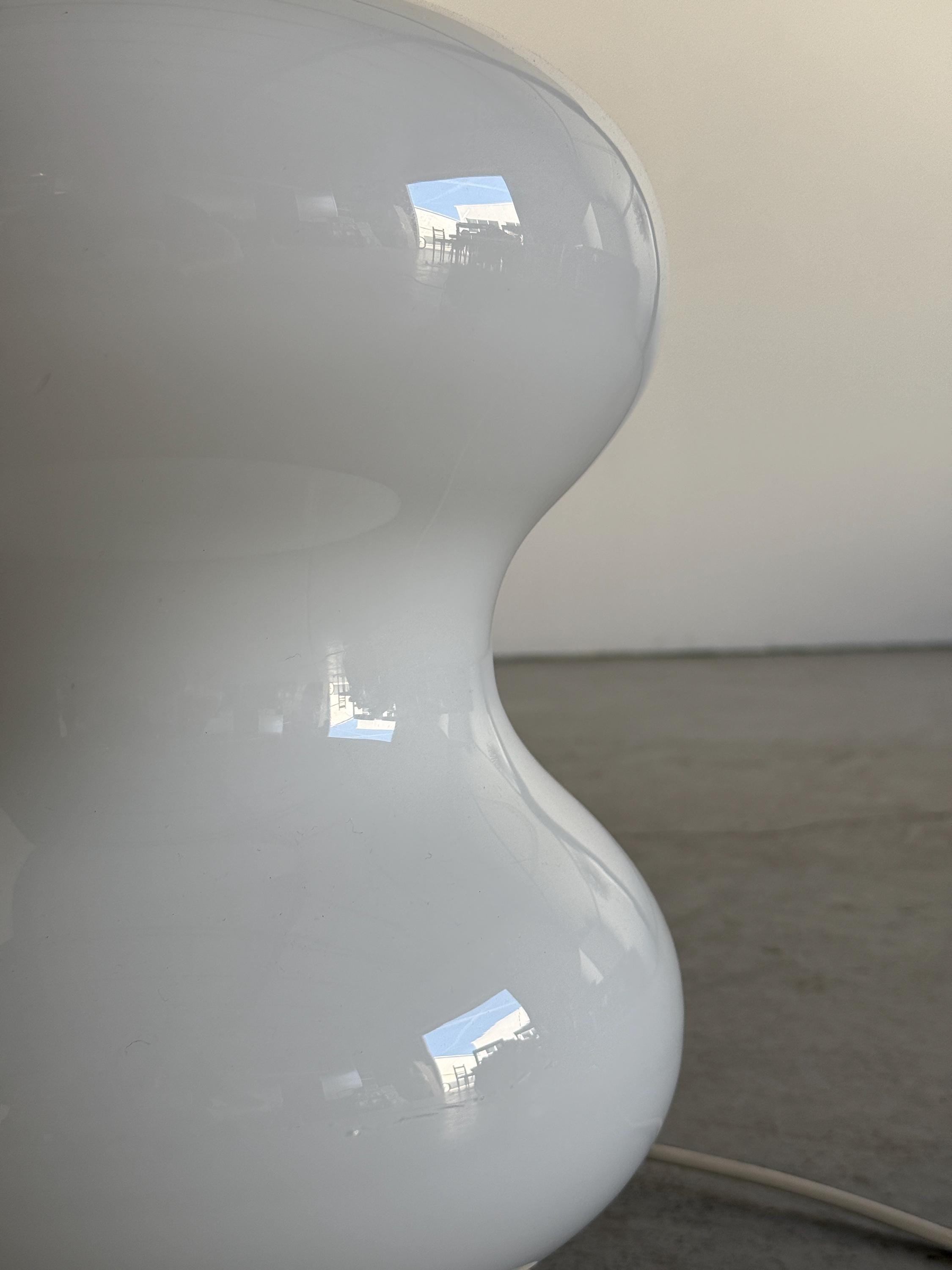 Sculptural Opaline Glass Table Lamp