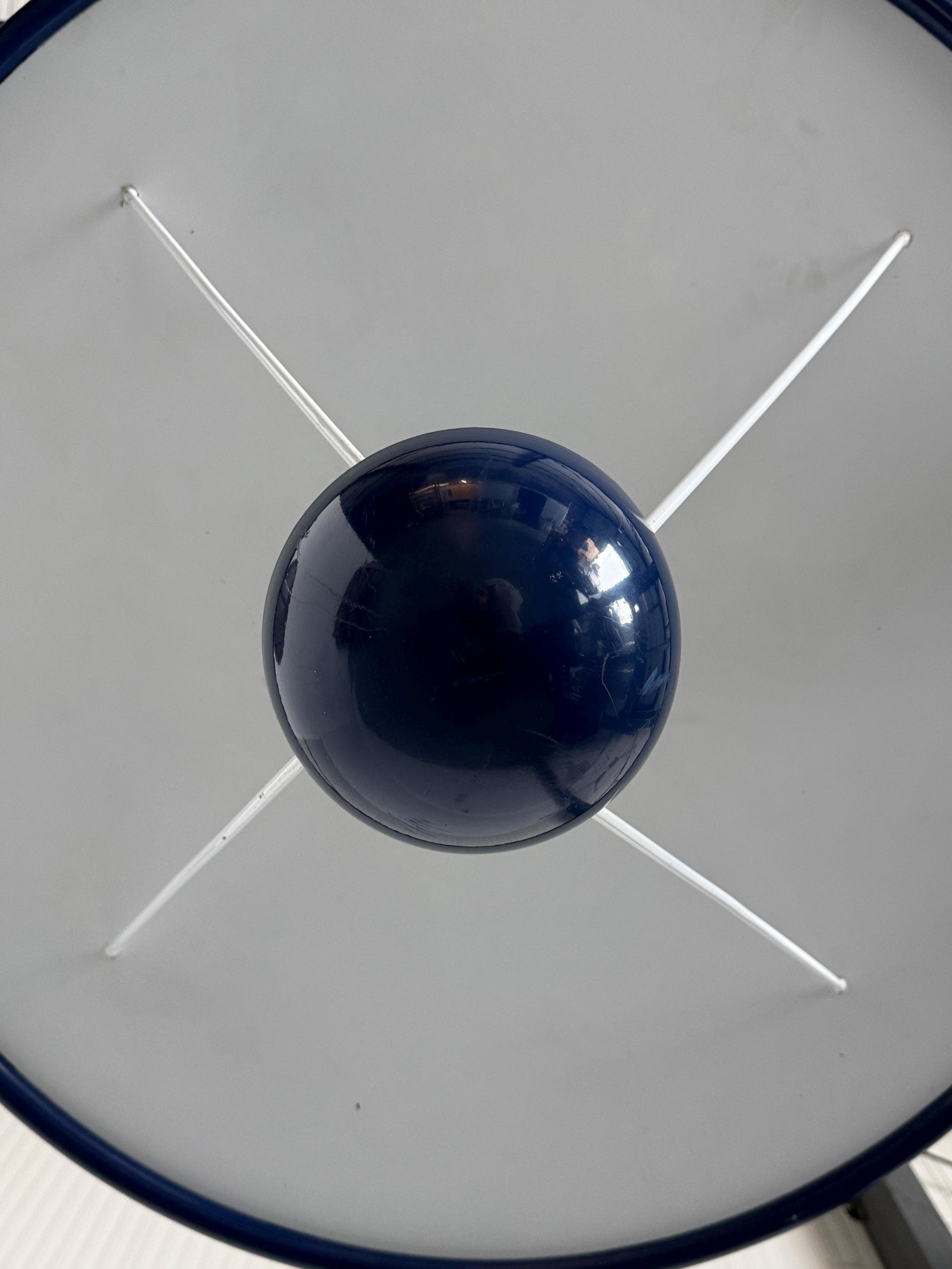 Large Pendant Lamp with Disc Reflector Attributed to Zonca