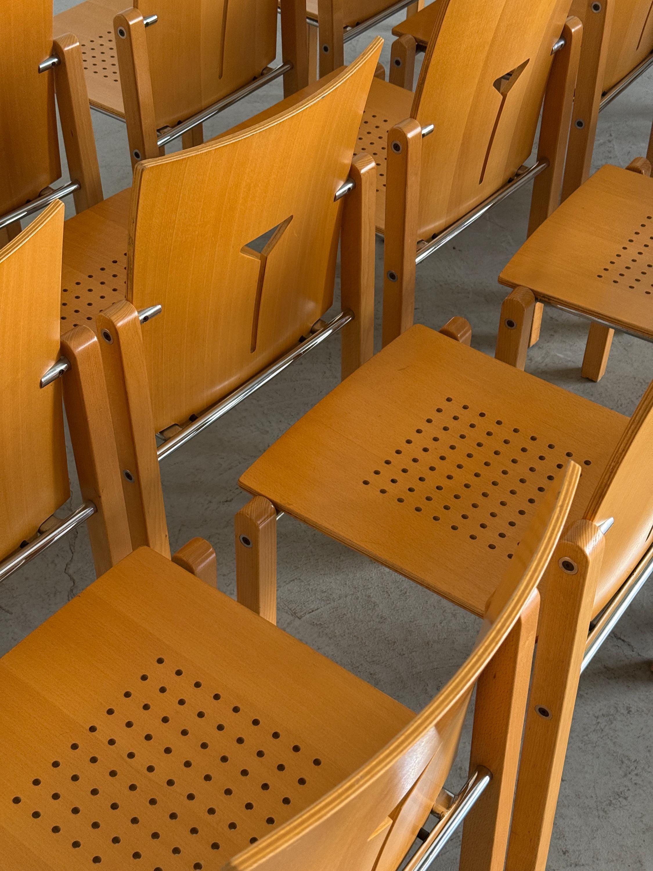Y-Cut Postmodern Stacking Chair by Dietiker Switzerland