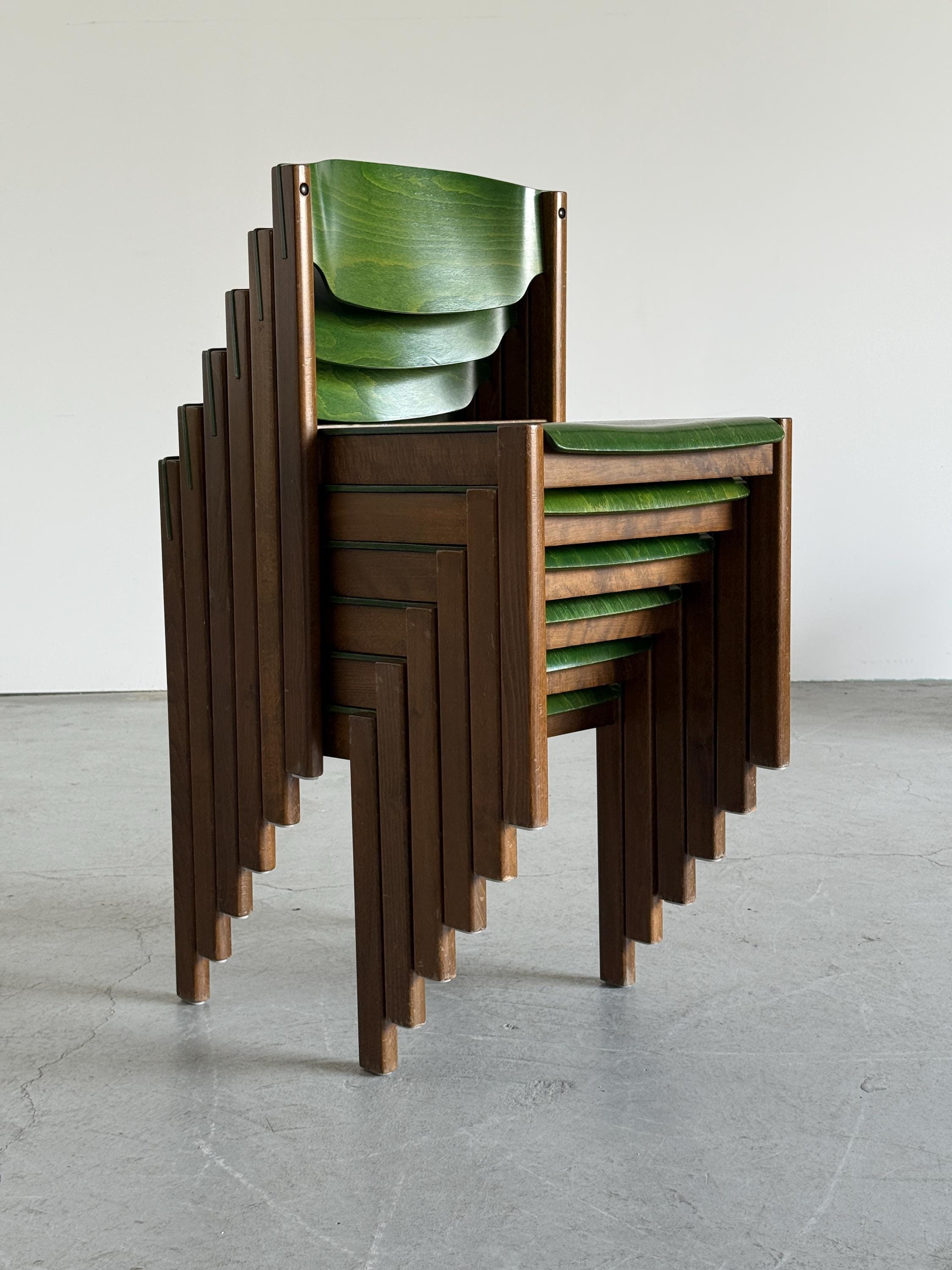 Mid-Century Stacking Chairs by Kusch + Co