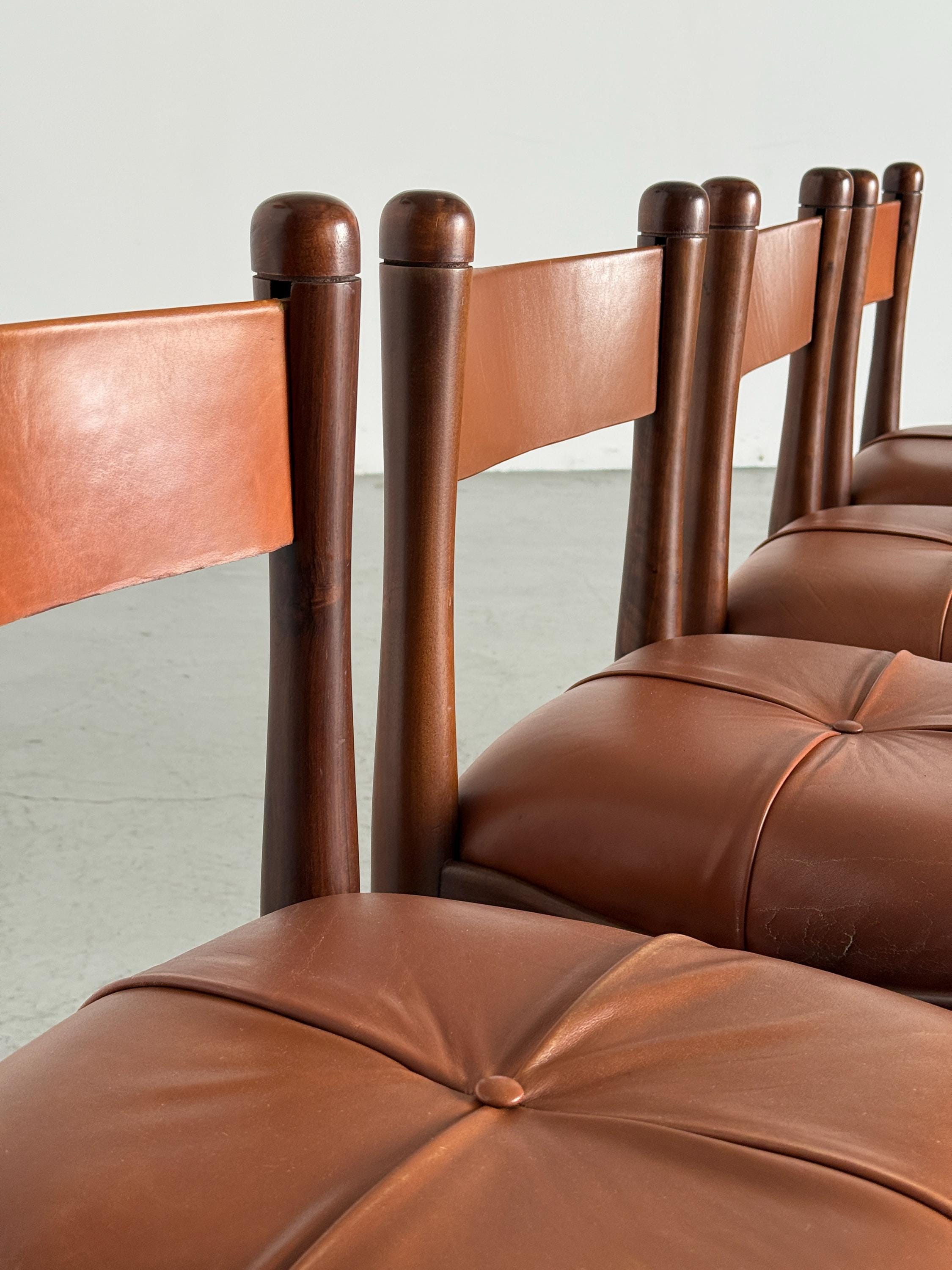 ‘Model 620’ Dining Chairs by Silvio Coppola for Bernini