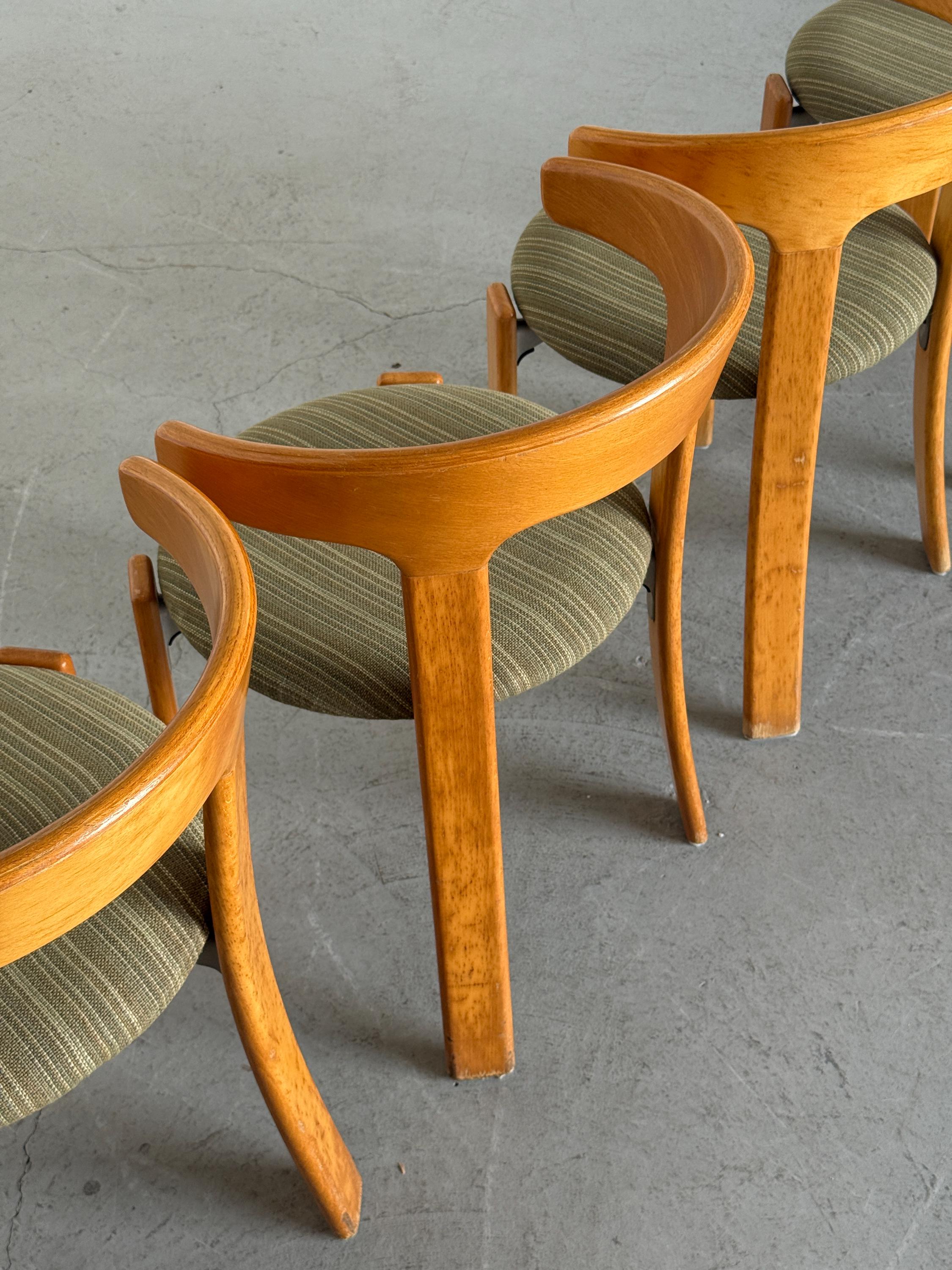 Bruno Rey 'Bull Horn' Dining Chairs for Kusch & Co
