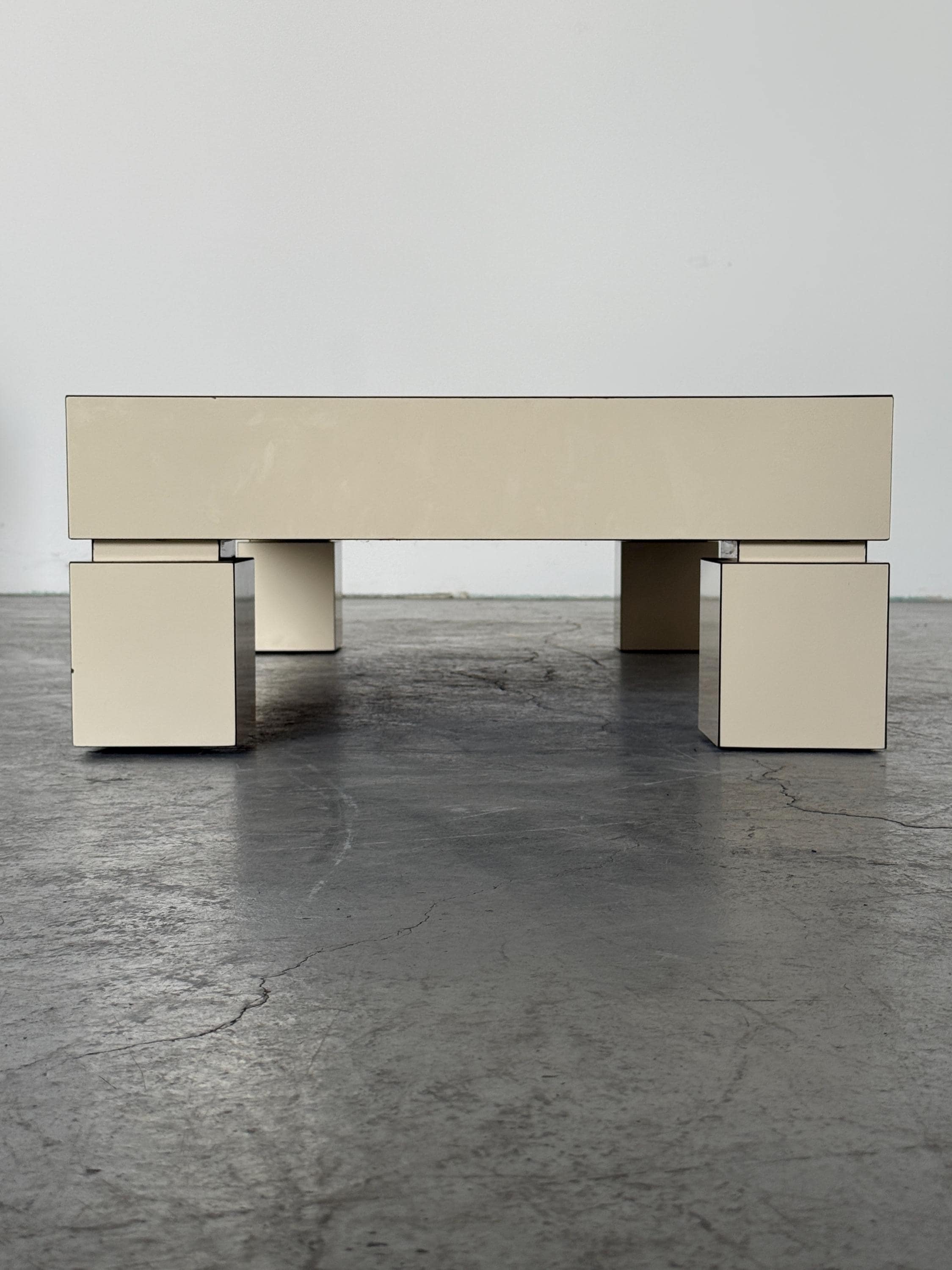 Rectangular Cream Lacquer Coffee Table