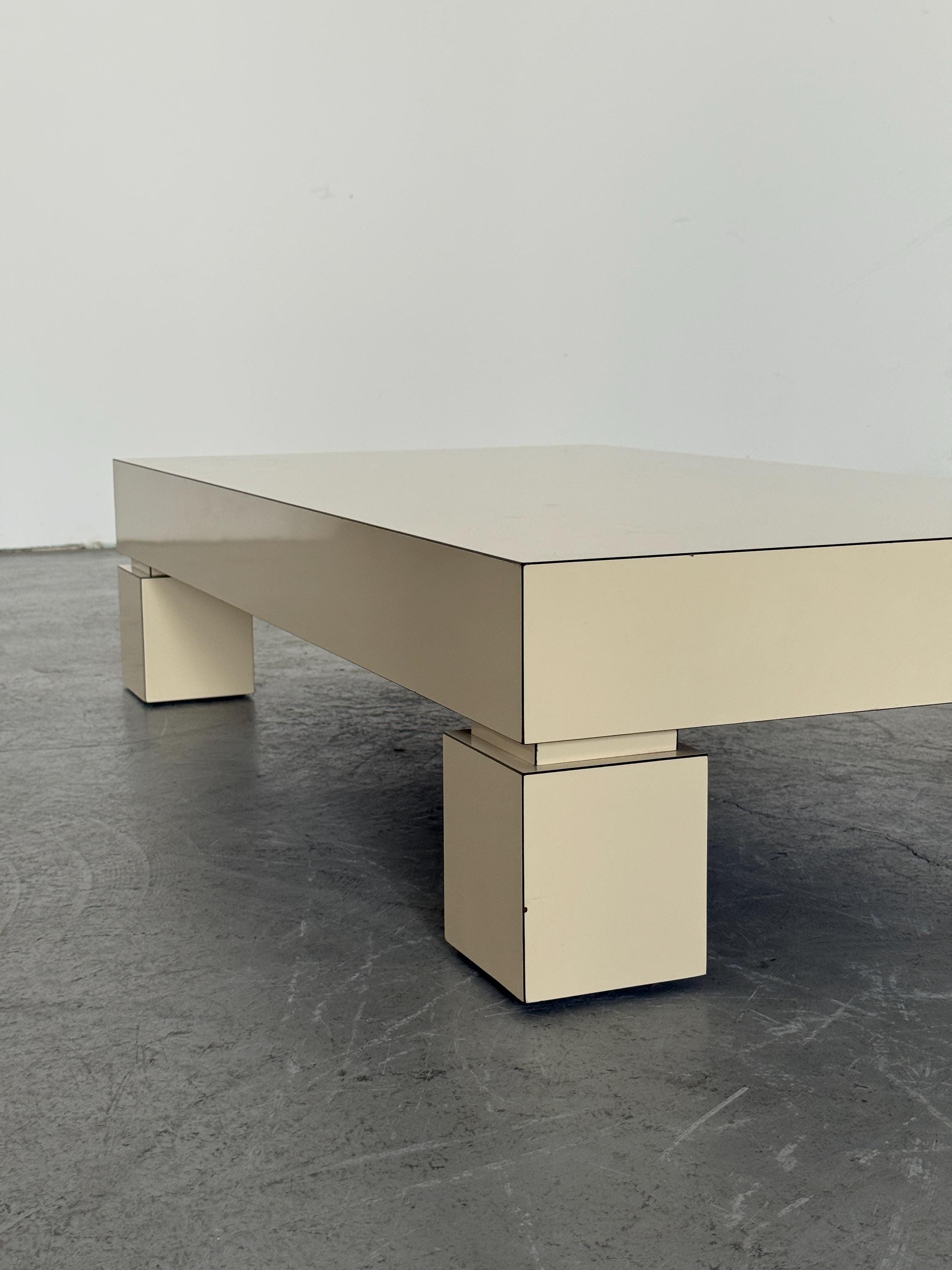 Rectangular Cream Lacquer Coffee Table