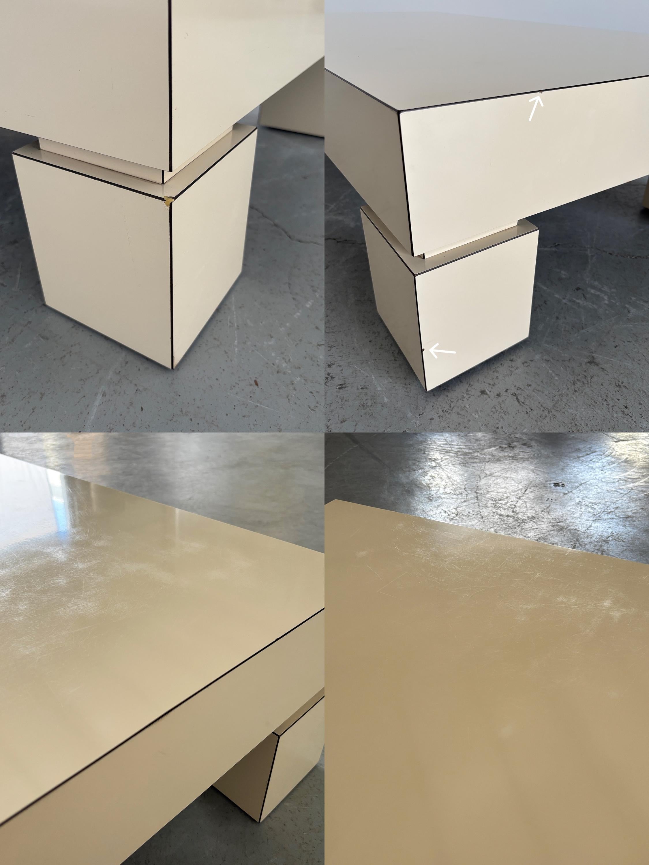 Rectangular Cream Lacquer Coffee Table