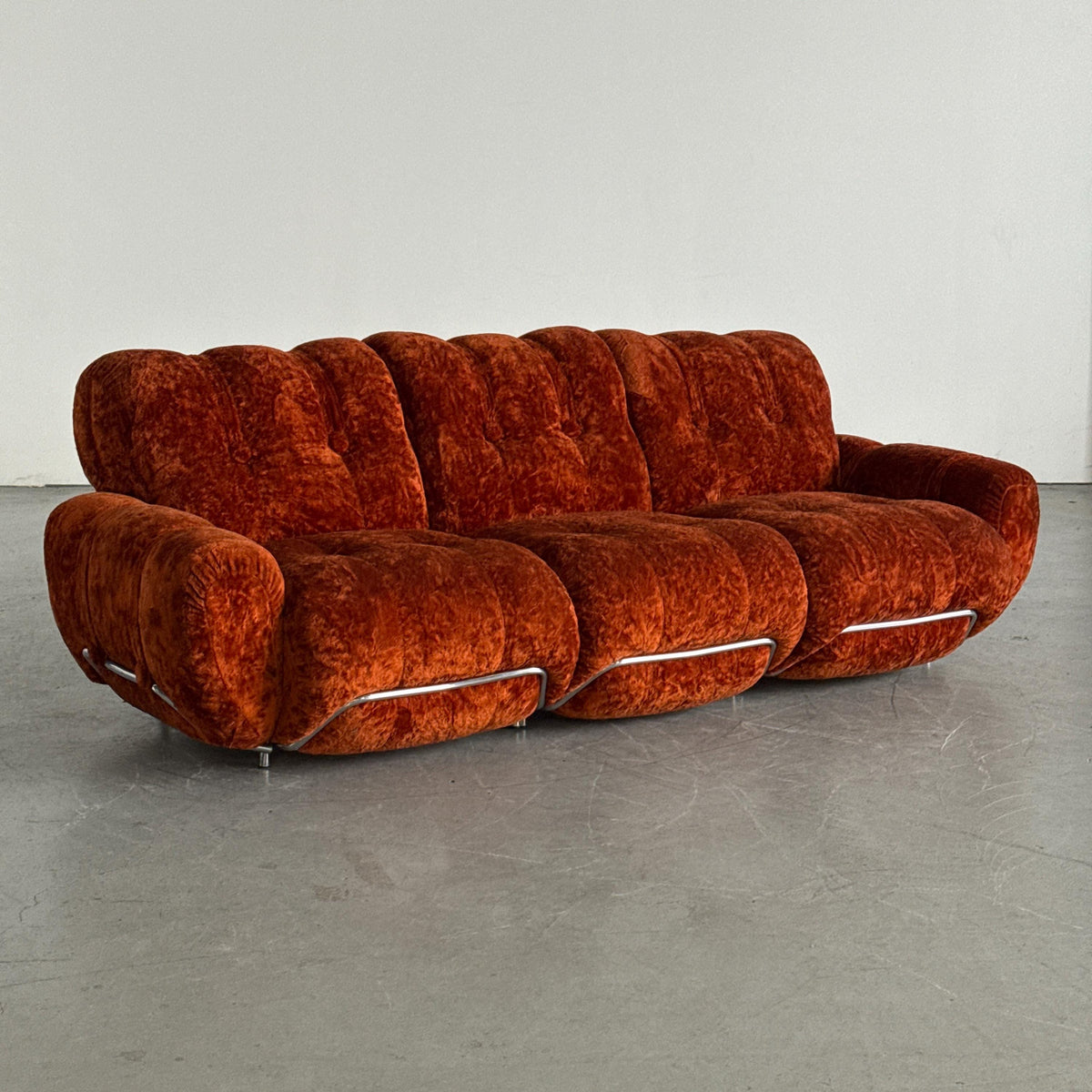 Space Age Rust-Orange Cloud Sofa