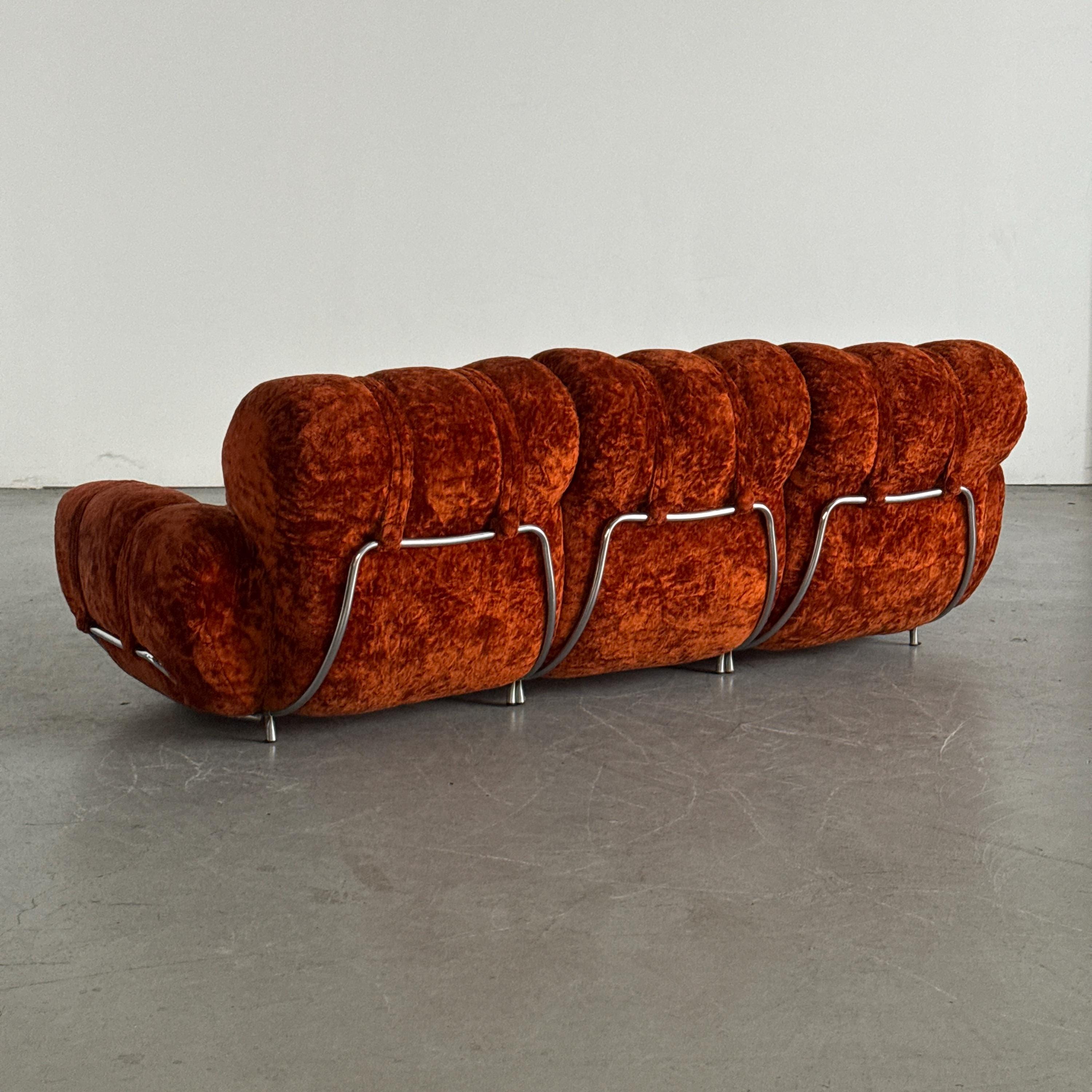 Space Age Rust-Orange Cloud Sofa