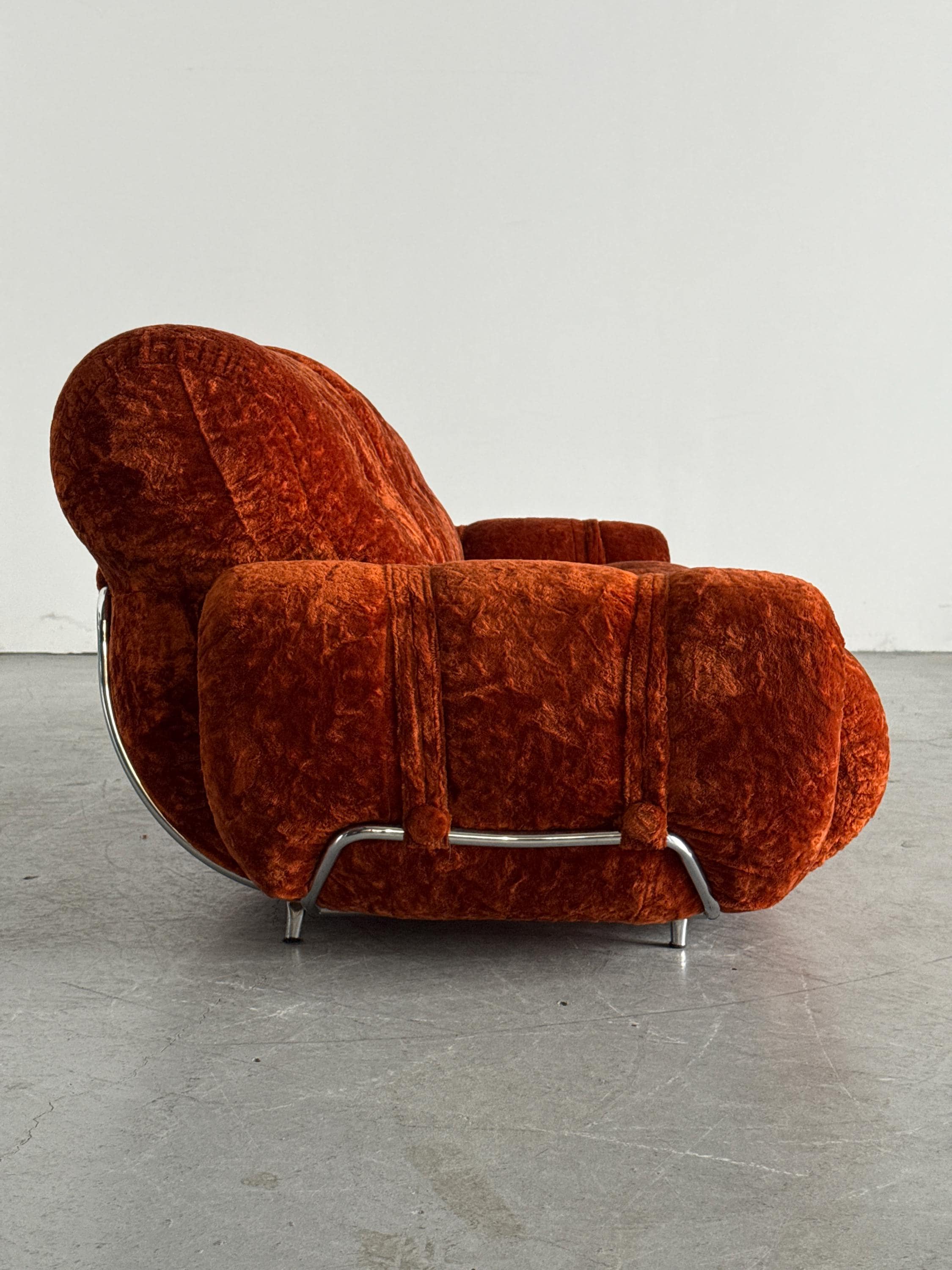Space Age Rust-Orange Cloud Sofa