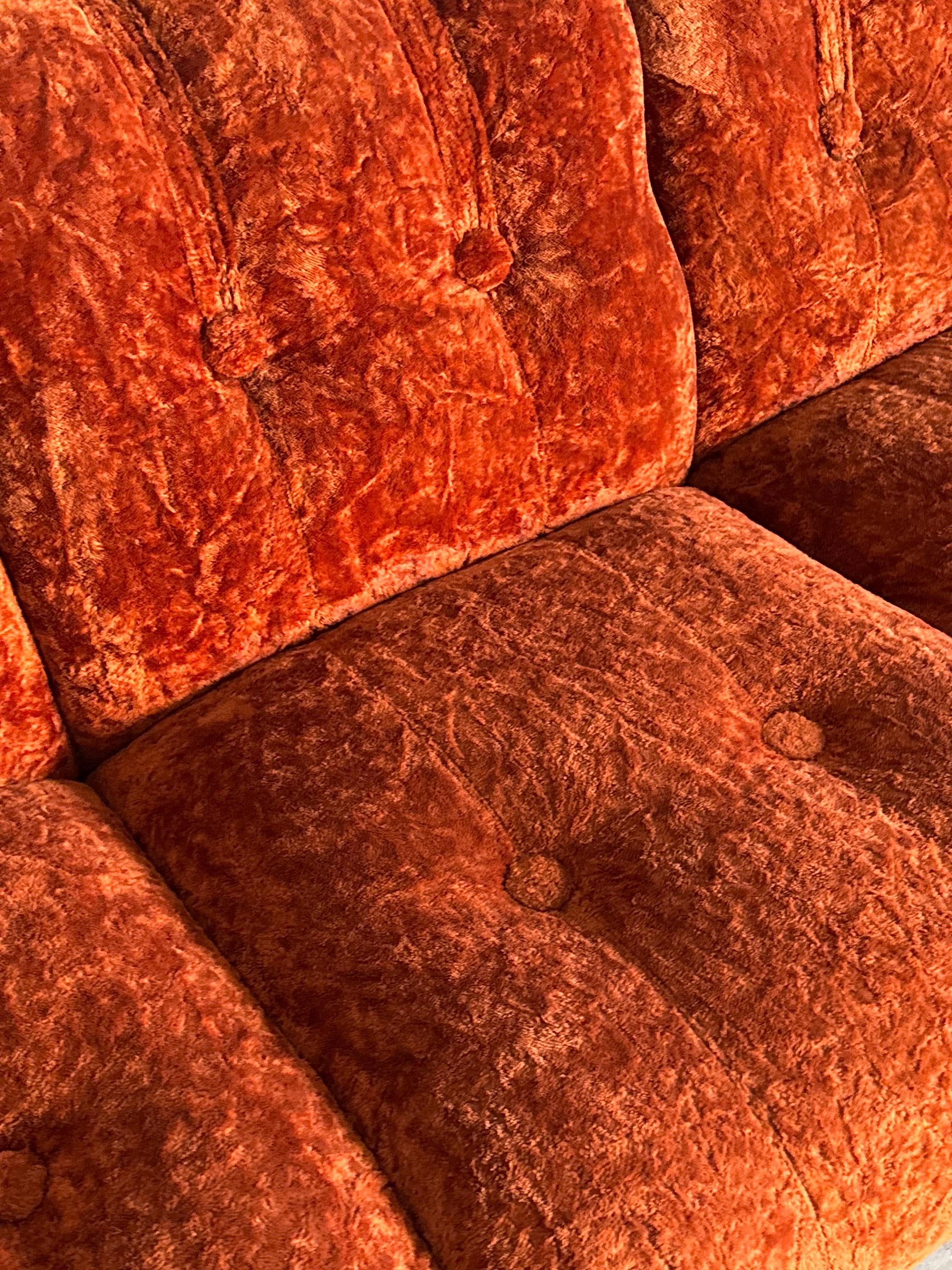 Space Age Rust-Orange Cloud Sofa