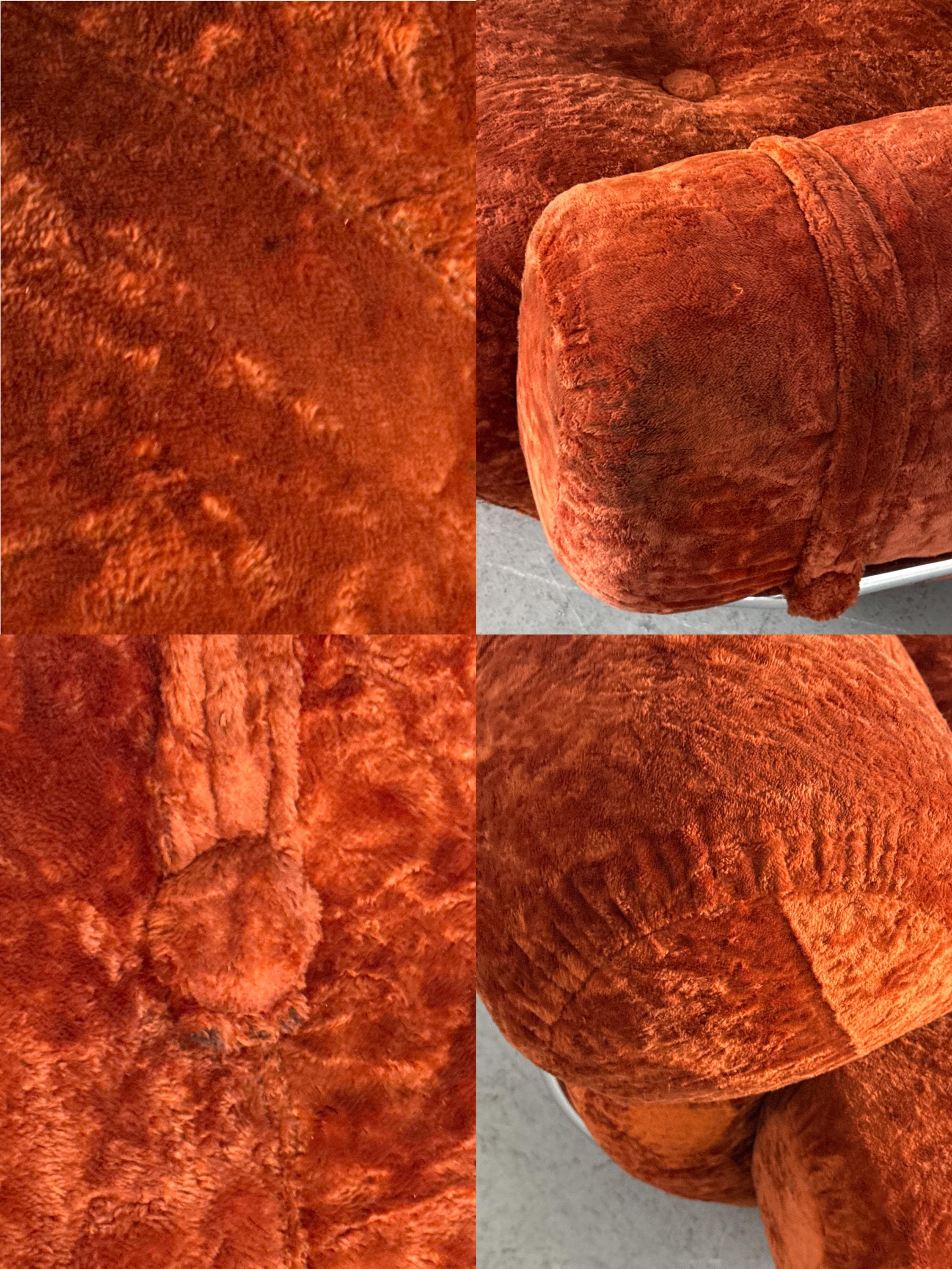 Space Age Rust-Orange Cloud Sofa