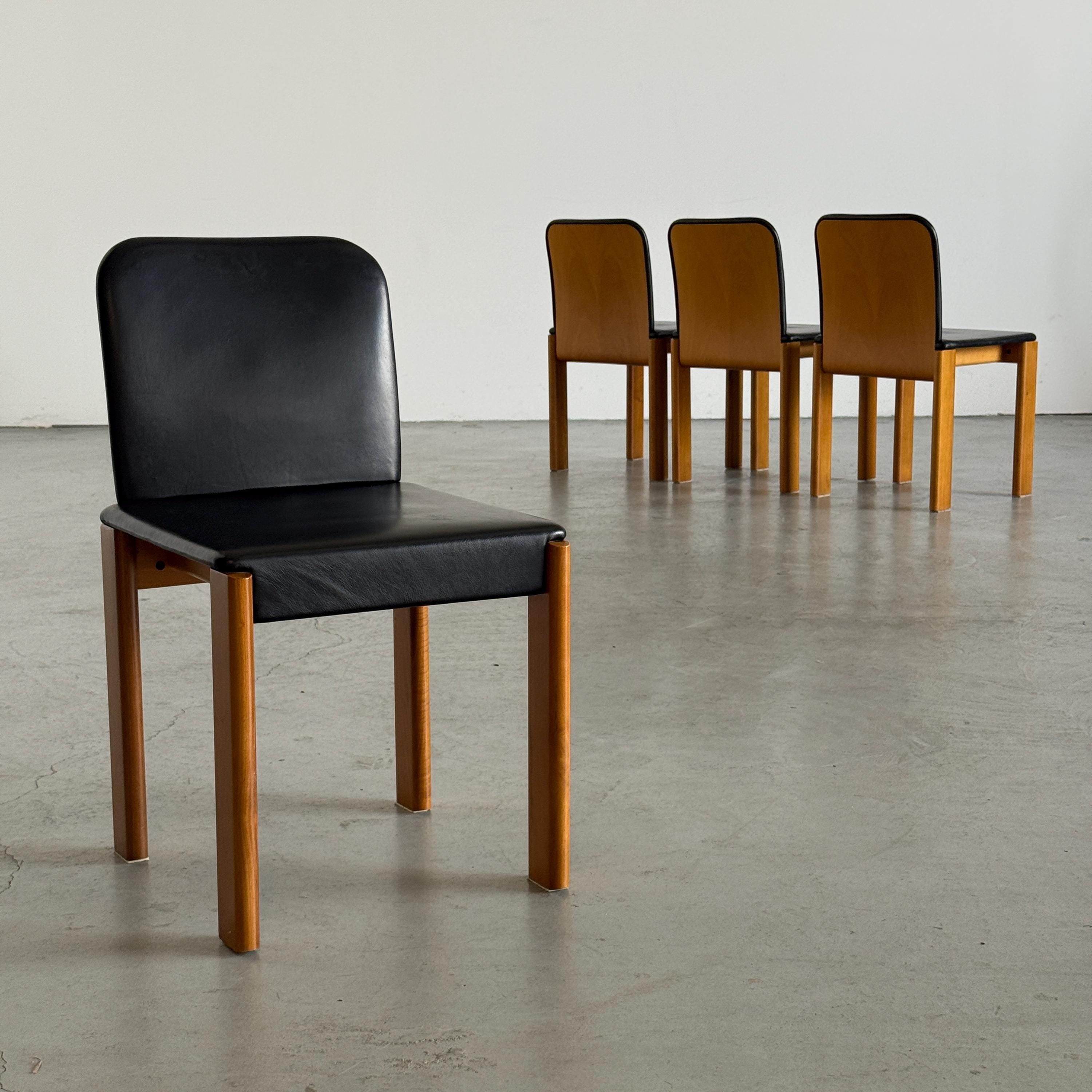 Italian Elegant Modern Leather Dining Chair