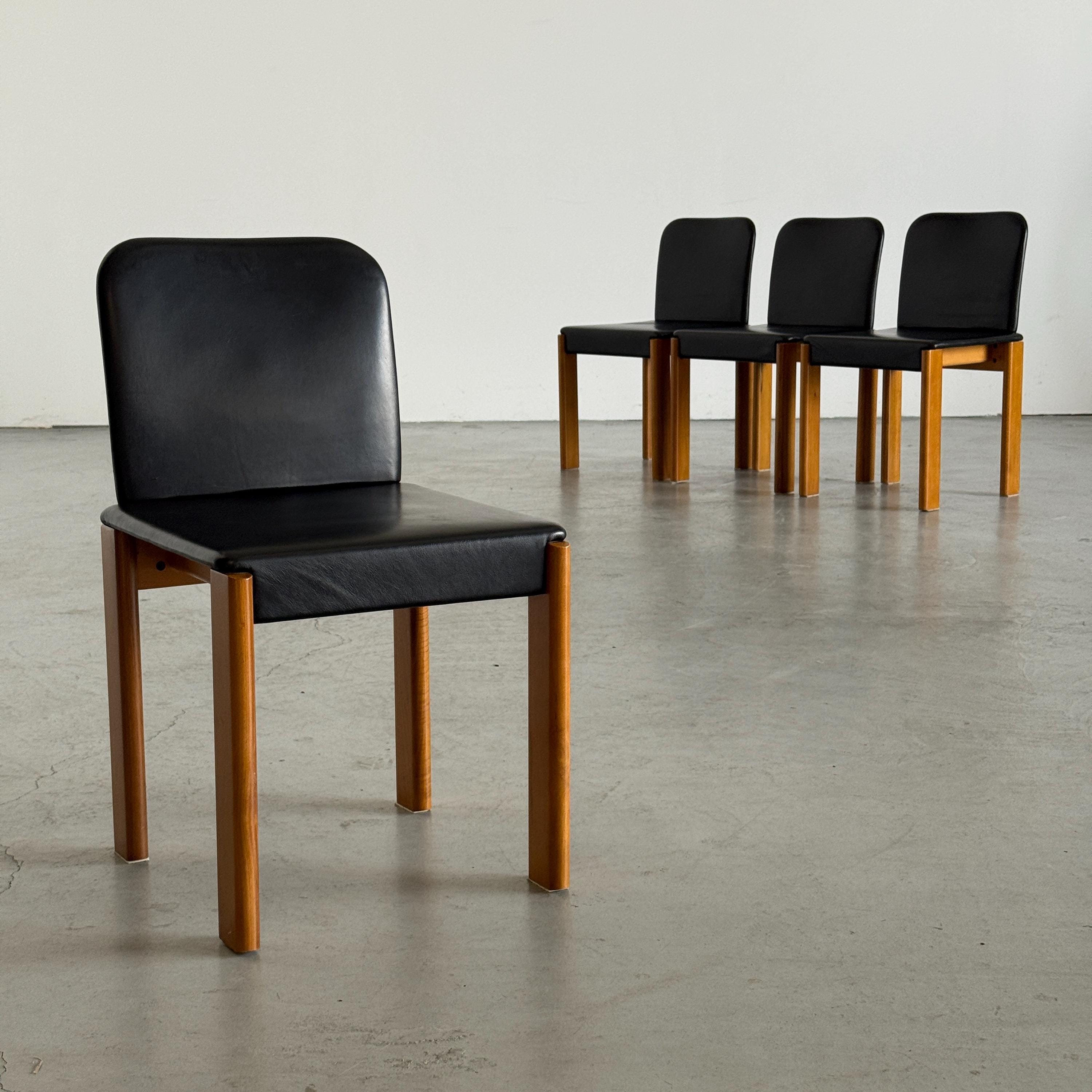Italian Elegant Modern Leather Dining Chair