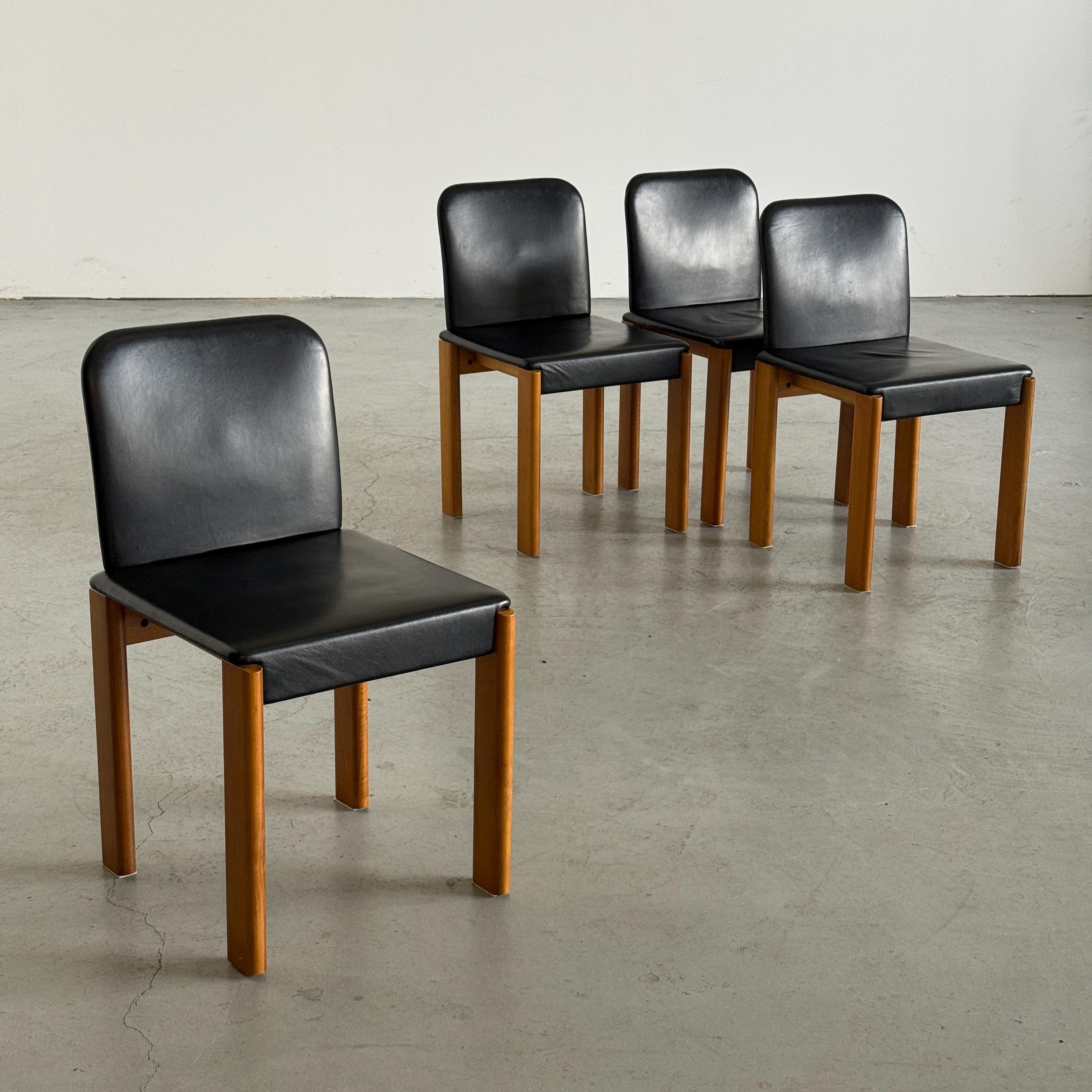 Italian Elegant Modern Leather Dining Chair