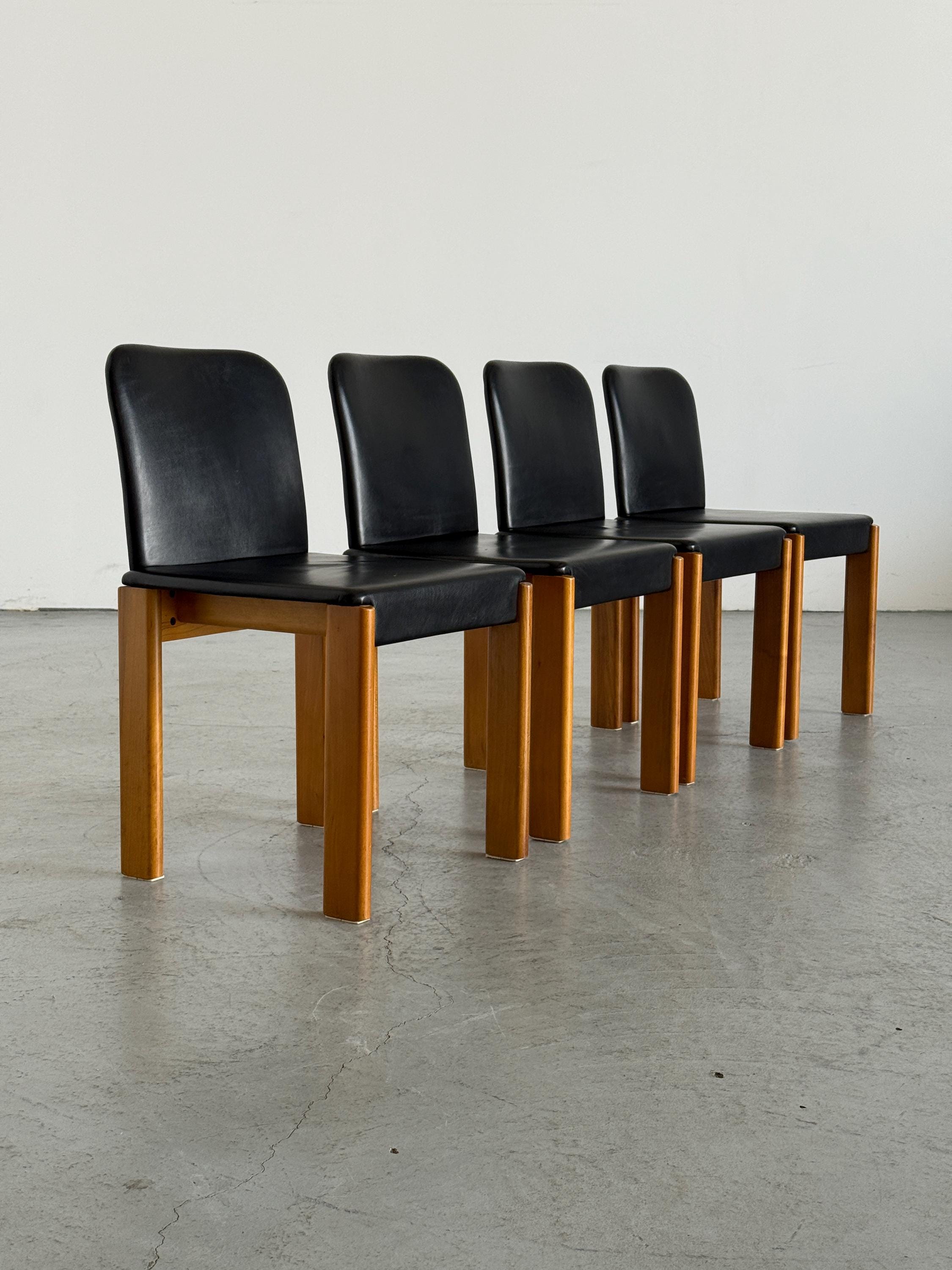 Italian Elegant Modern Leather Dining Chair
