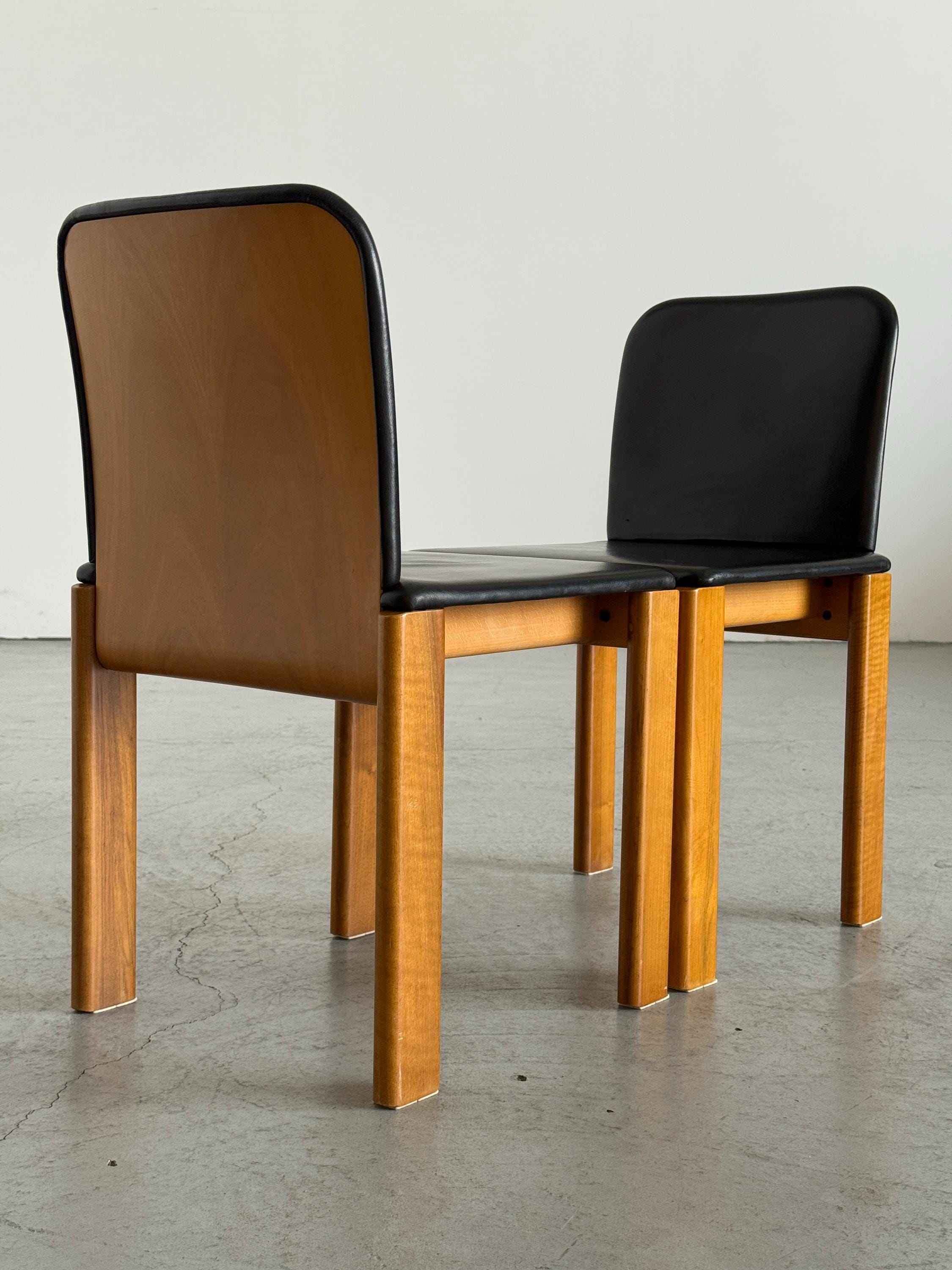 Italian Elegant Modern Leather Dining Chair