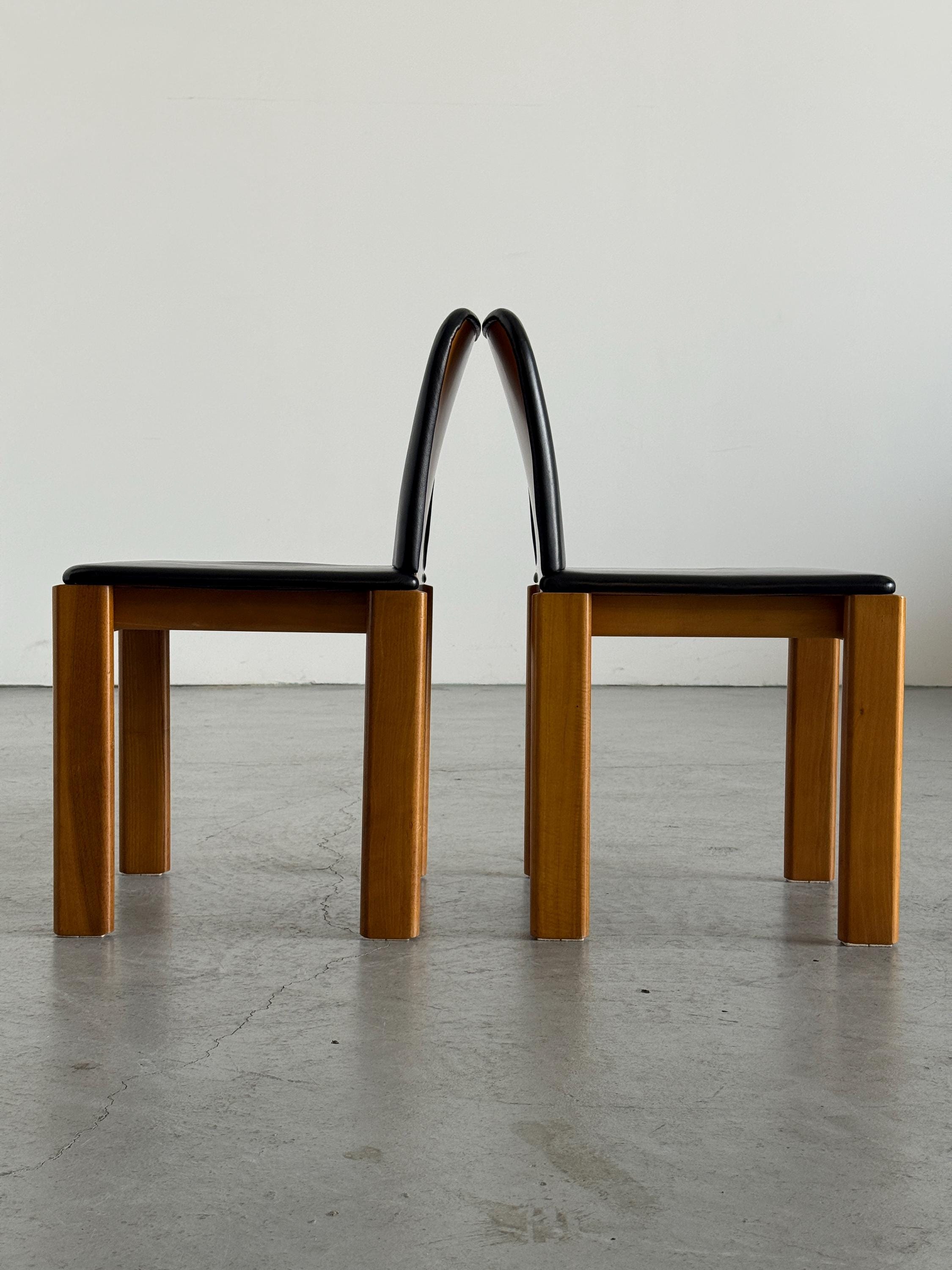 Italian Elegant Modern Leather Dining Chair