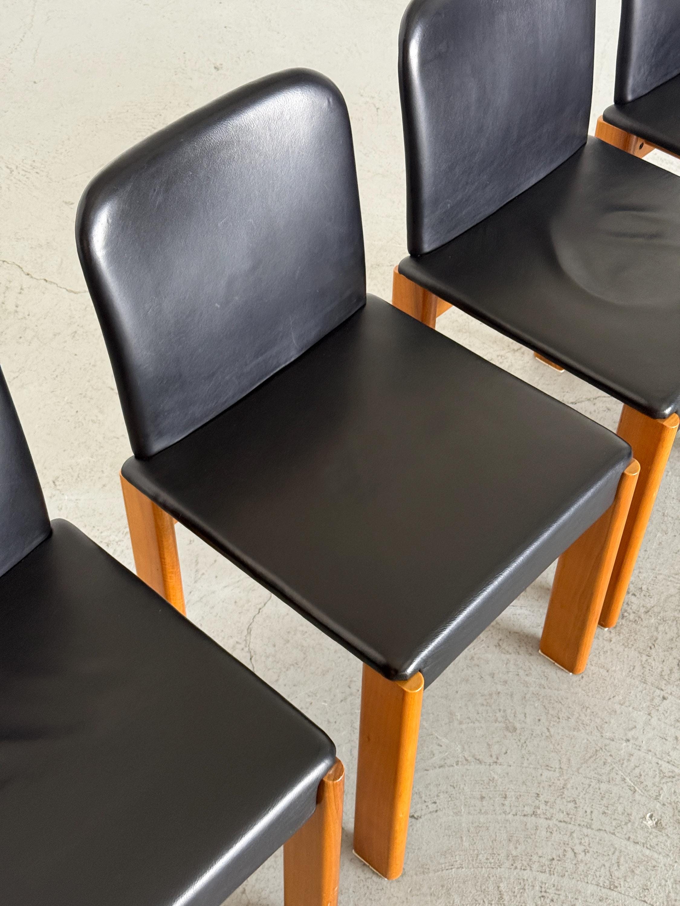 Italian Elegant Modern Leather Dining Chair