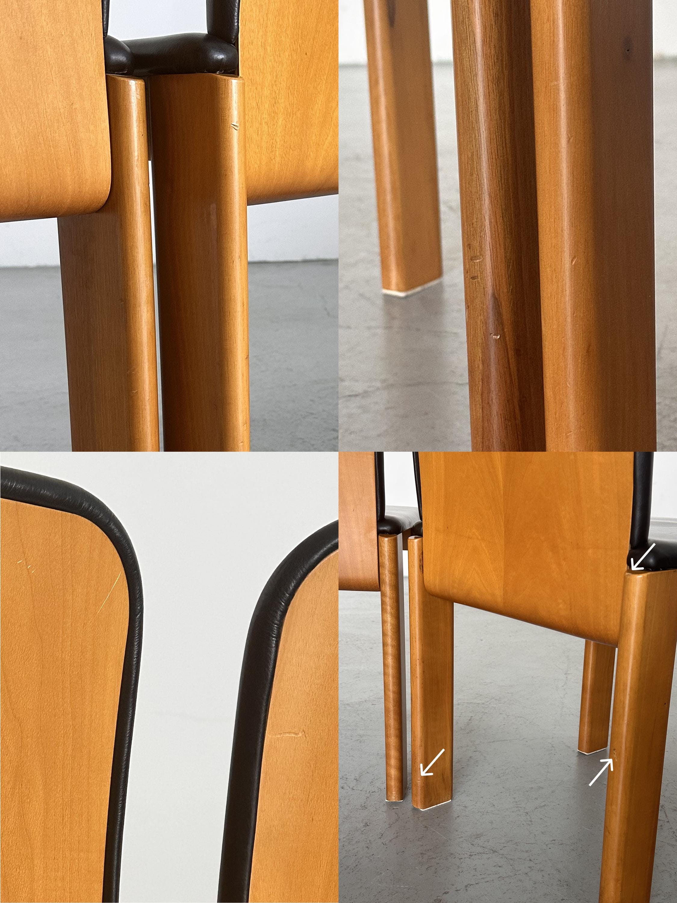 Italian Elegant Modern Leather Dining Chair