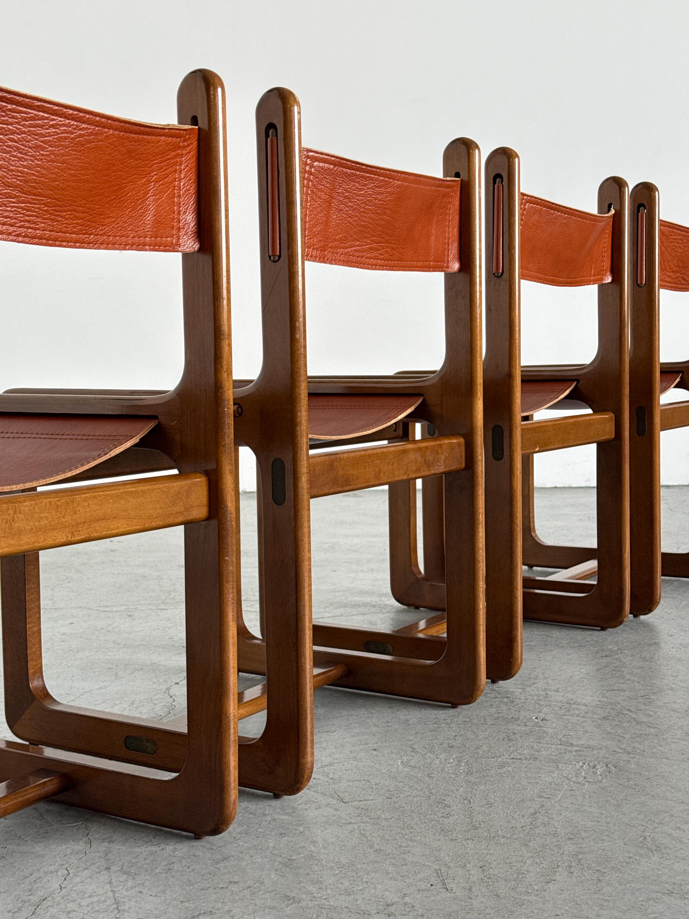 Leather Chairs Attributed to Gigi Radice & Pierangelo Gallotti