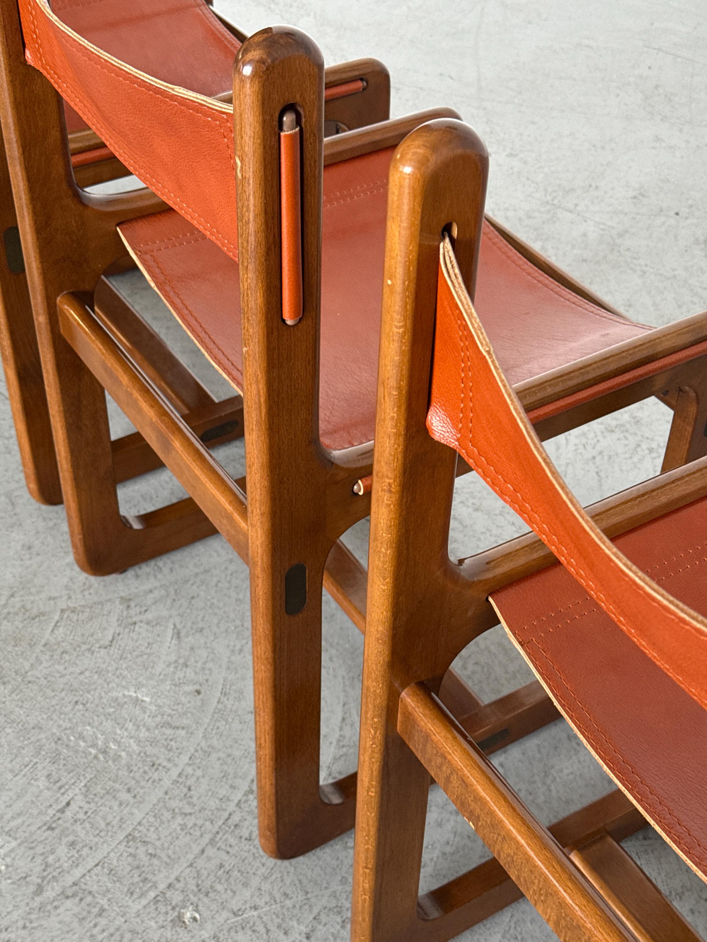 Leather Chairs Attributed to Gigi Radice & Pierangelo Gallotti