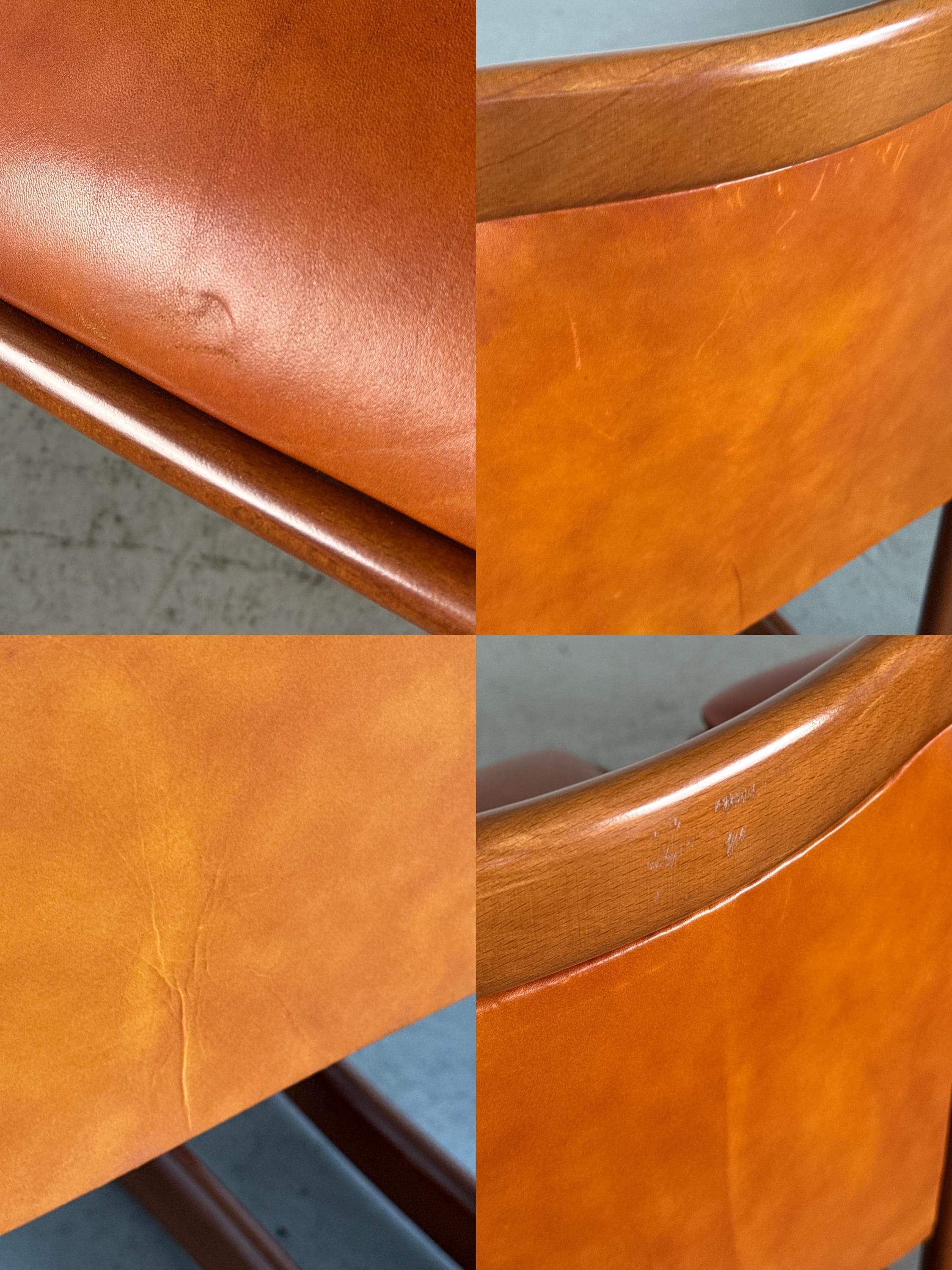 Modern Sculptural Leather Dining Chairs