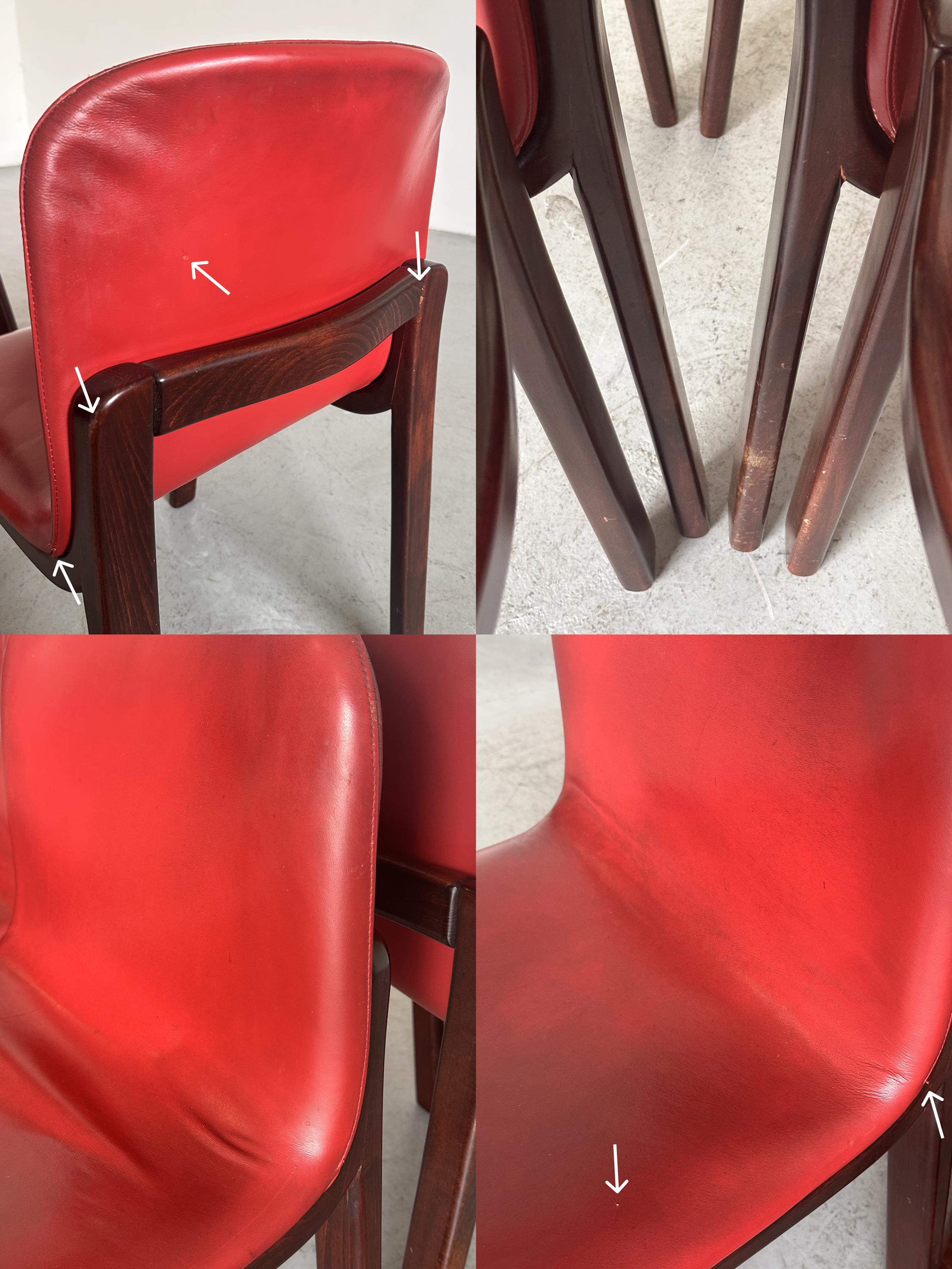 Italian Oxblood Leather Dining Chairs