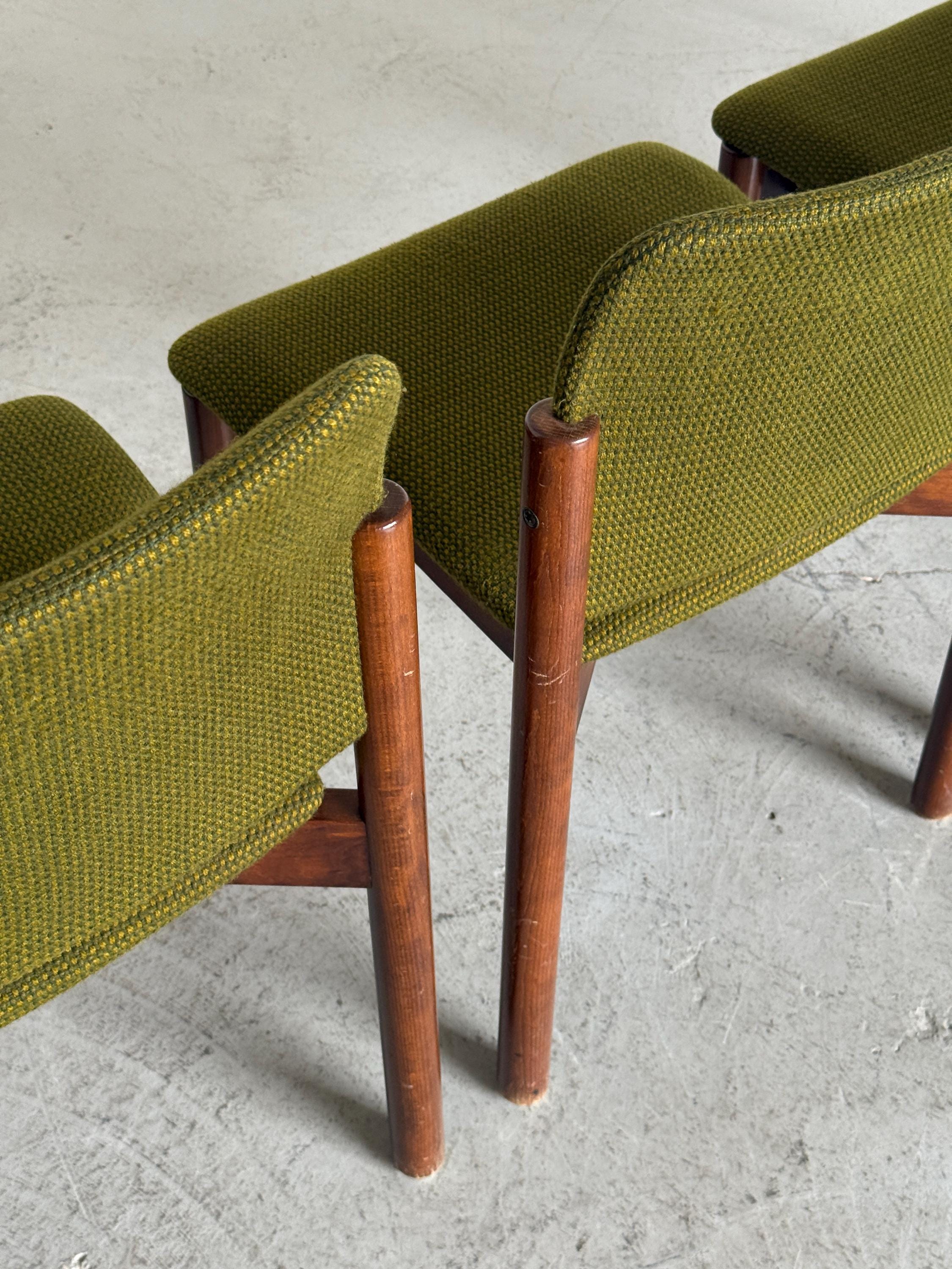 Olive Green Upholstered Stacking Chairs