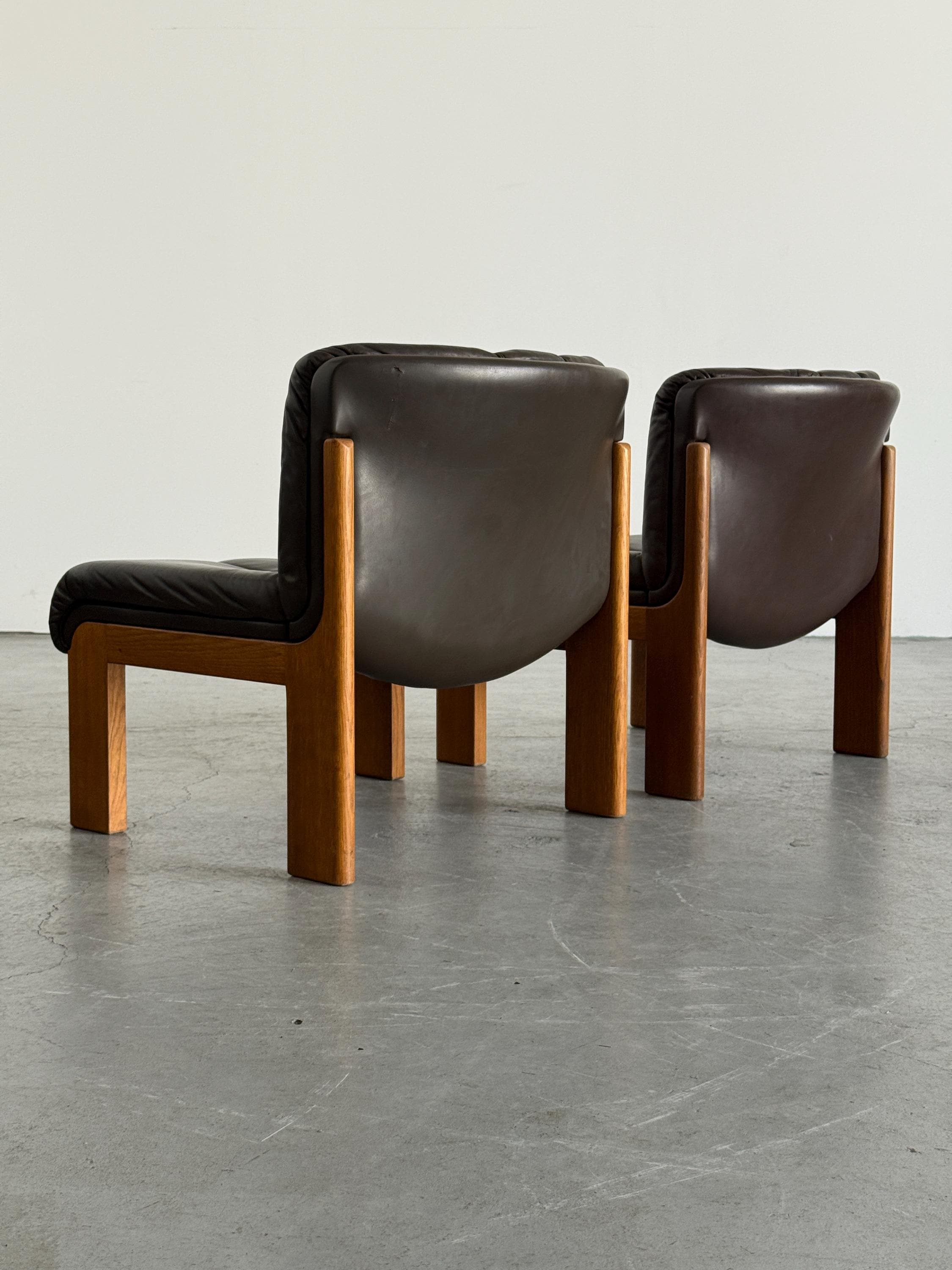 Leather Lounge Chairs 'Eurochair Sessel Nr. 5' by Girsberger