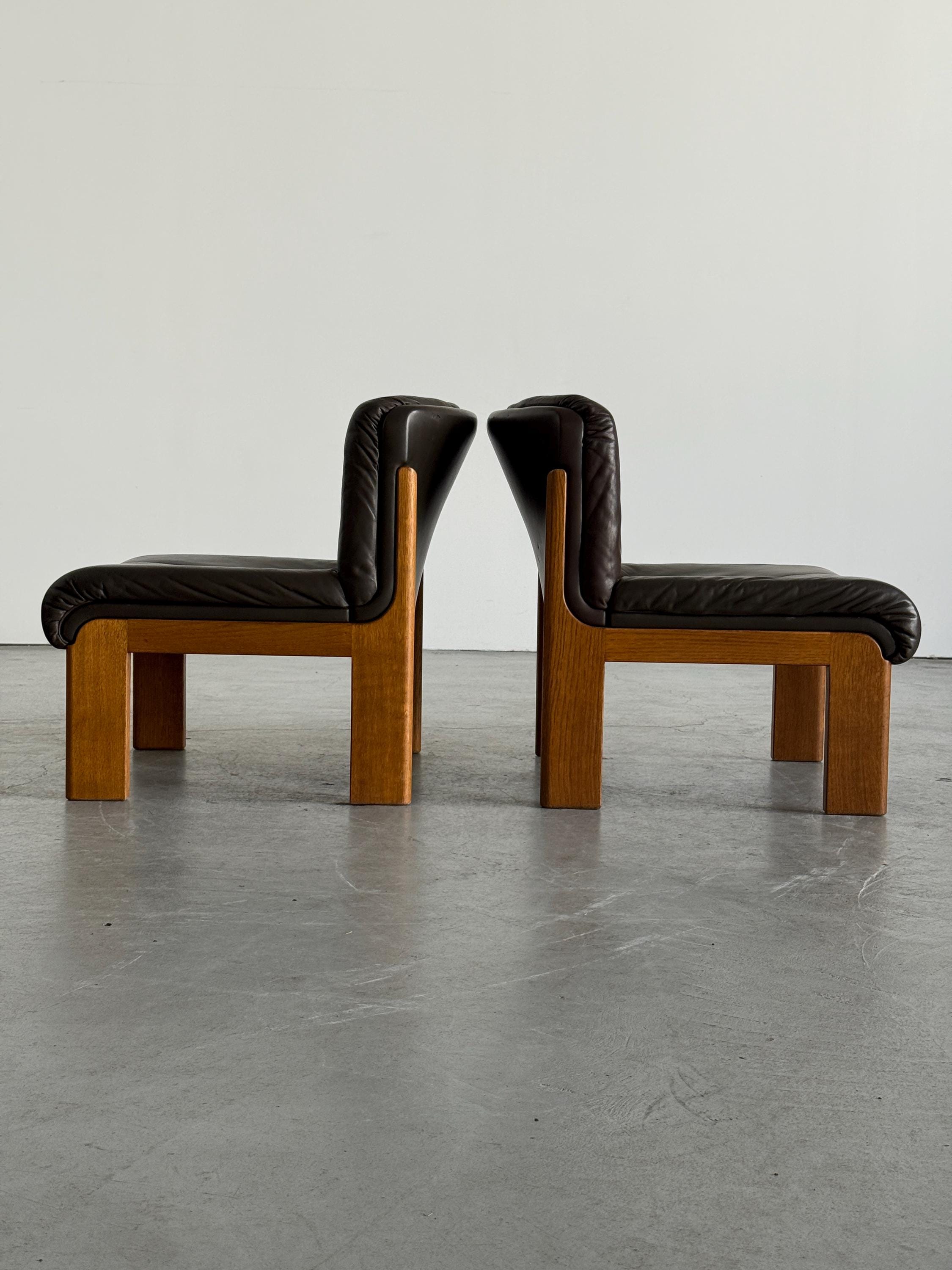 Leather Lounge Chairs 'Eurochair Sessel Nr. 5' by Girsberger